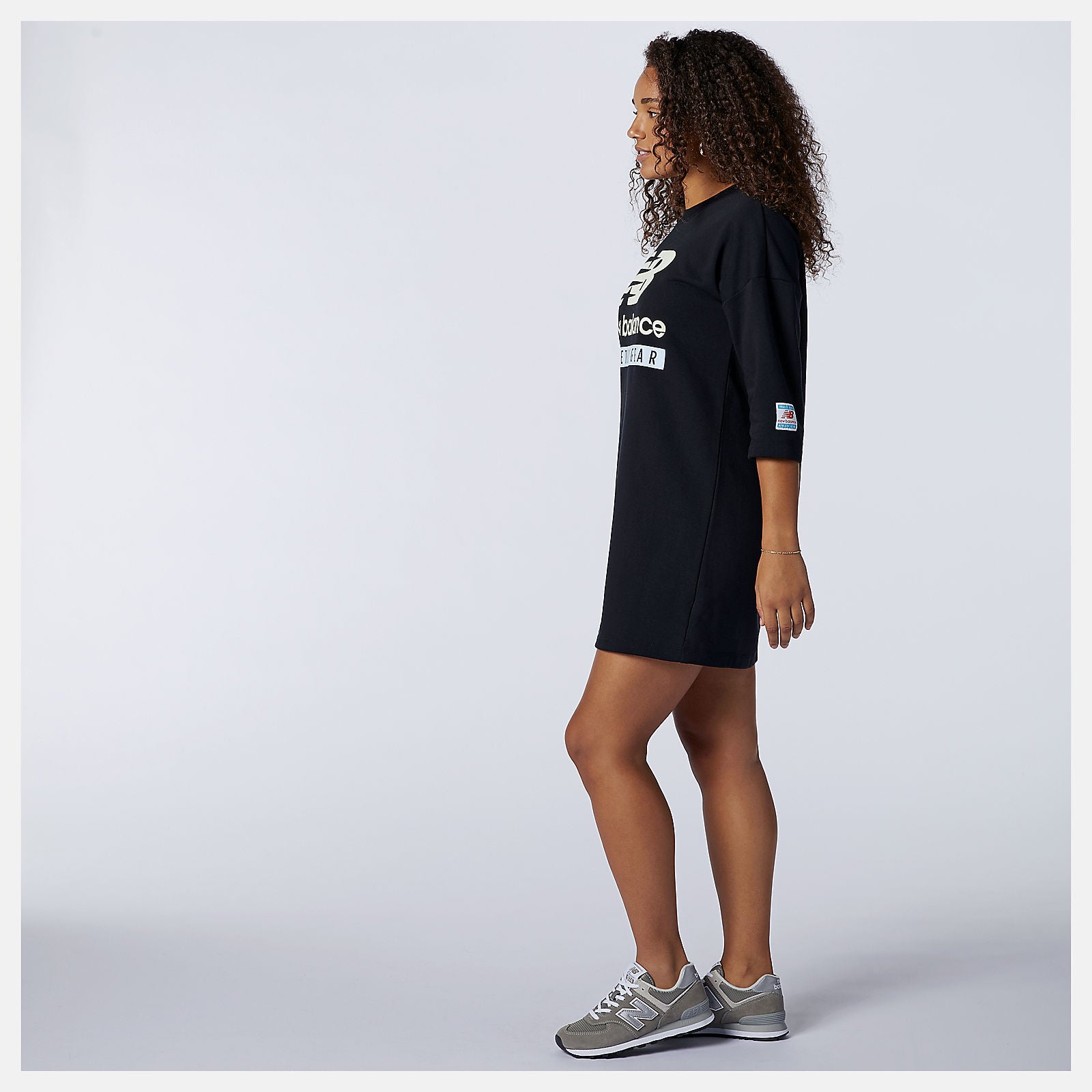 Black NB Essentials Field Day Crew Fleece Dress New Balance Clothing