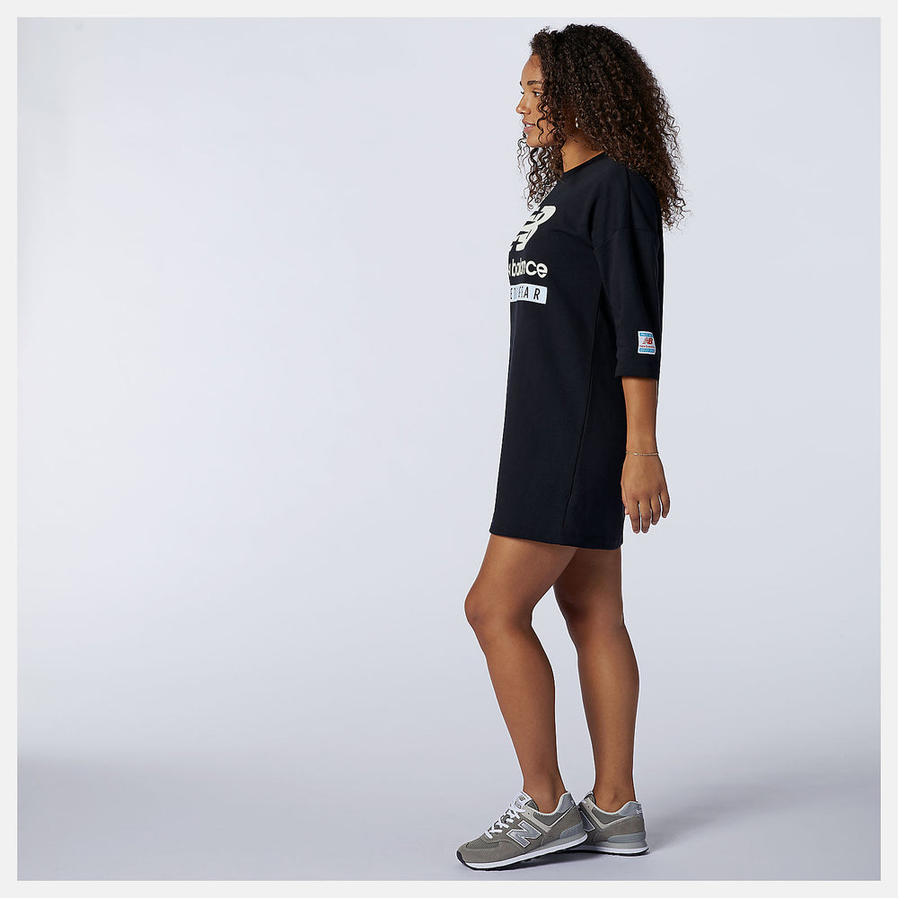 Black NB Essentials Field Day Crew Fleece Dress New Balance Clothing