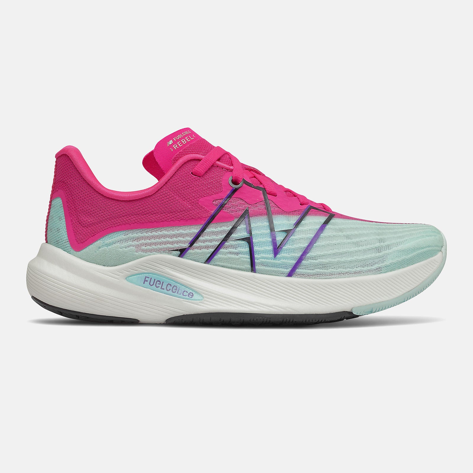 Pale Blue/Pink Glo FuelCell Rebel v2 New Balance Shoes