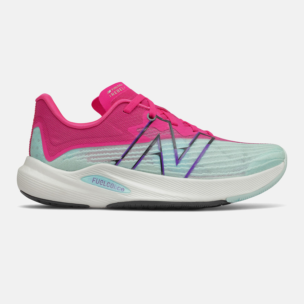 Pale Blue/Pink Glo FuelCell Rebel v2 New Balance Shoes