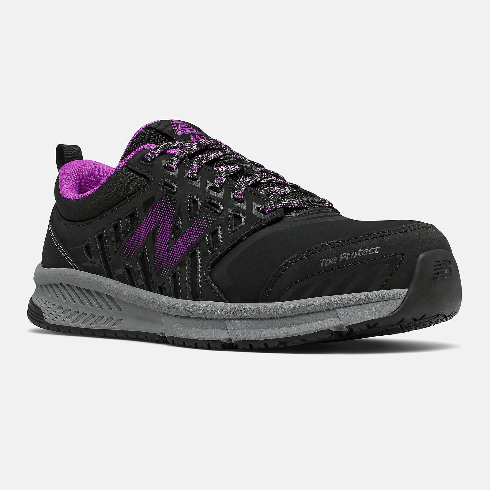 Black/Purple 412 Alloy Toe New Balance Shoes