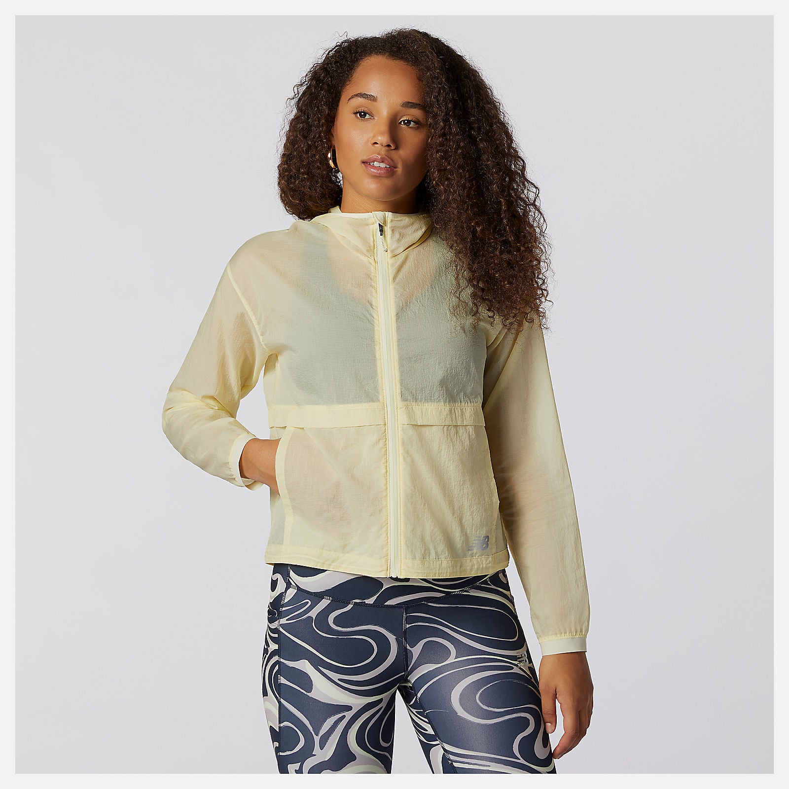 Clear Yellow Impact Run Light Pack Jacket New Balance Clothing
