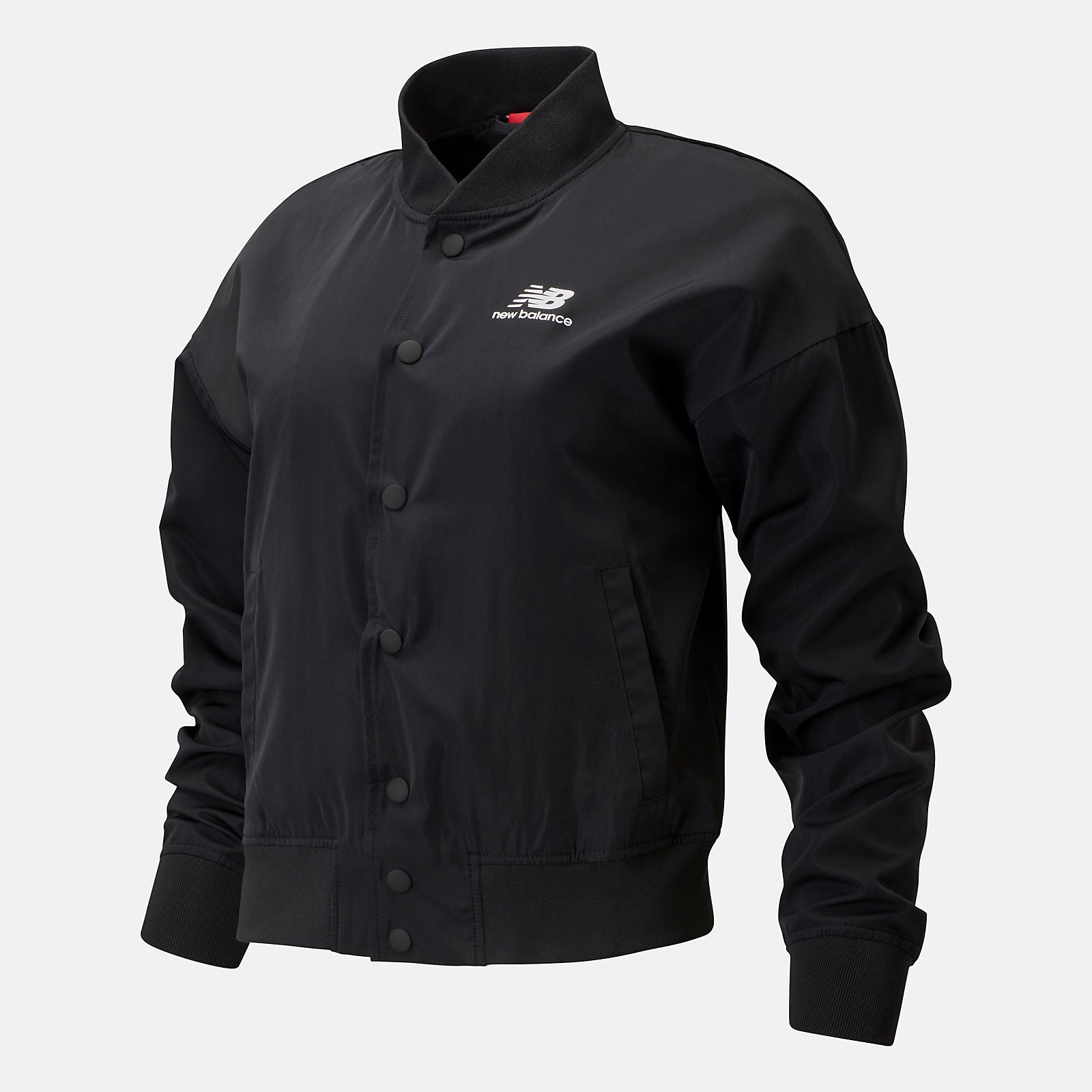 Black Essentials Core Bomber Jacket New Balance Clothing