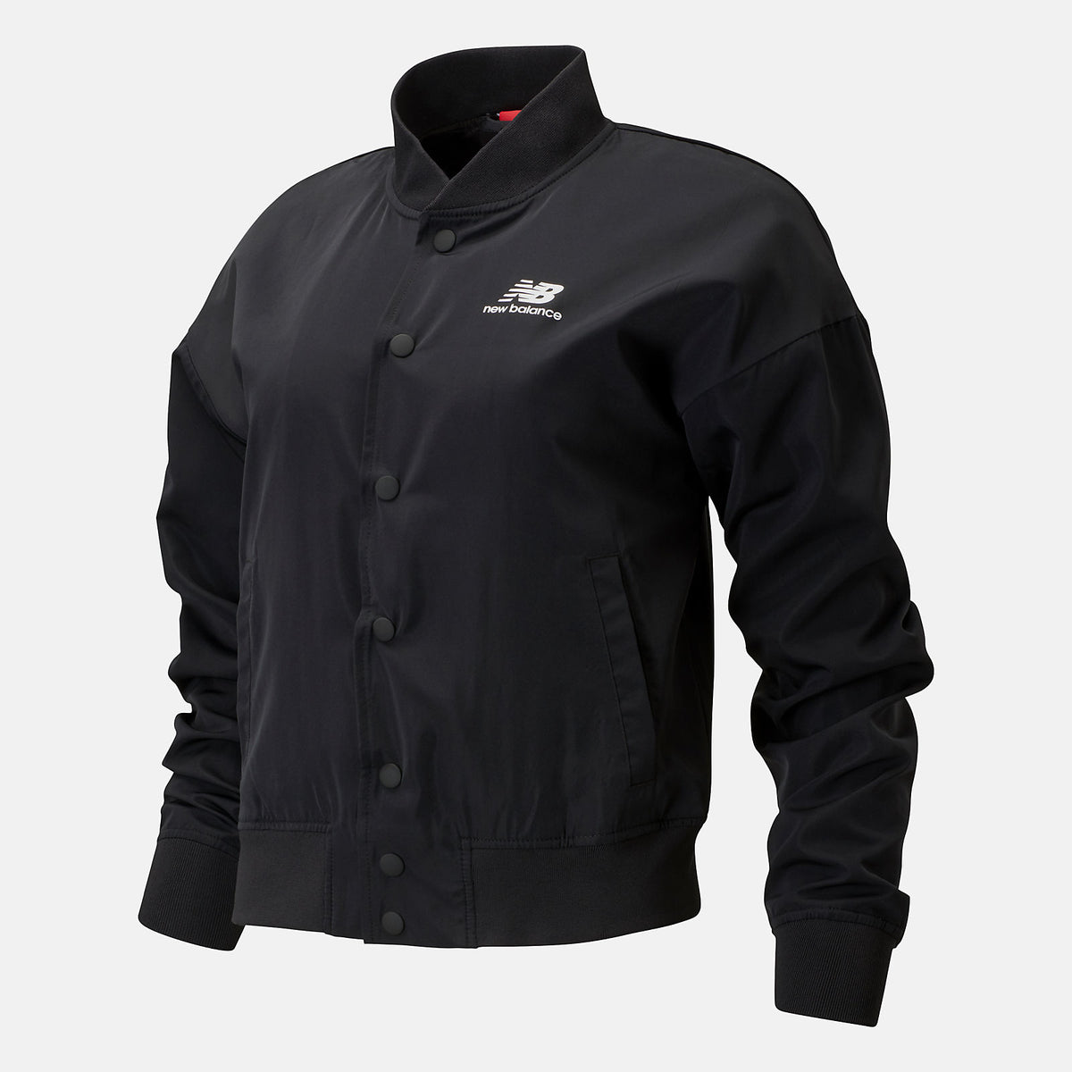 Black Essentials Core Bomber Jacket New Balance Clothing