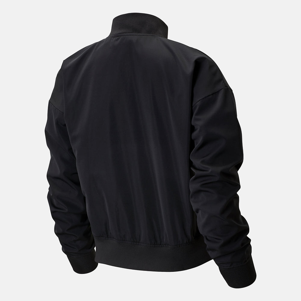 Black Essentials Core Bomber Jacket New Balance Clothing