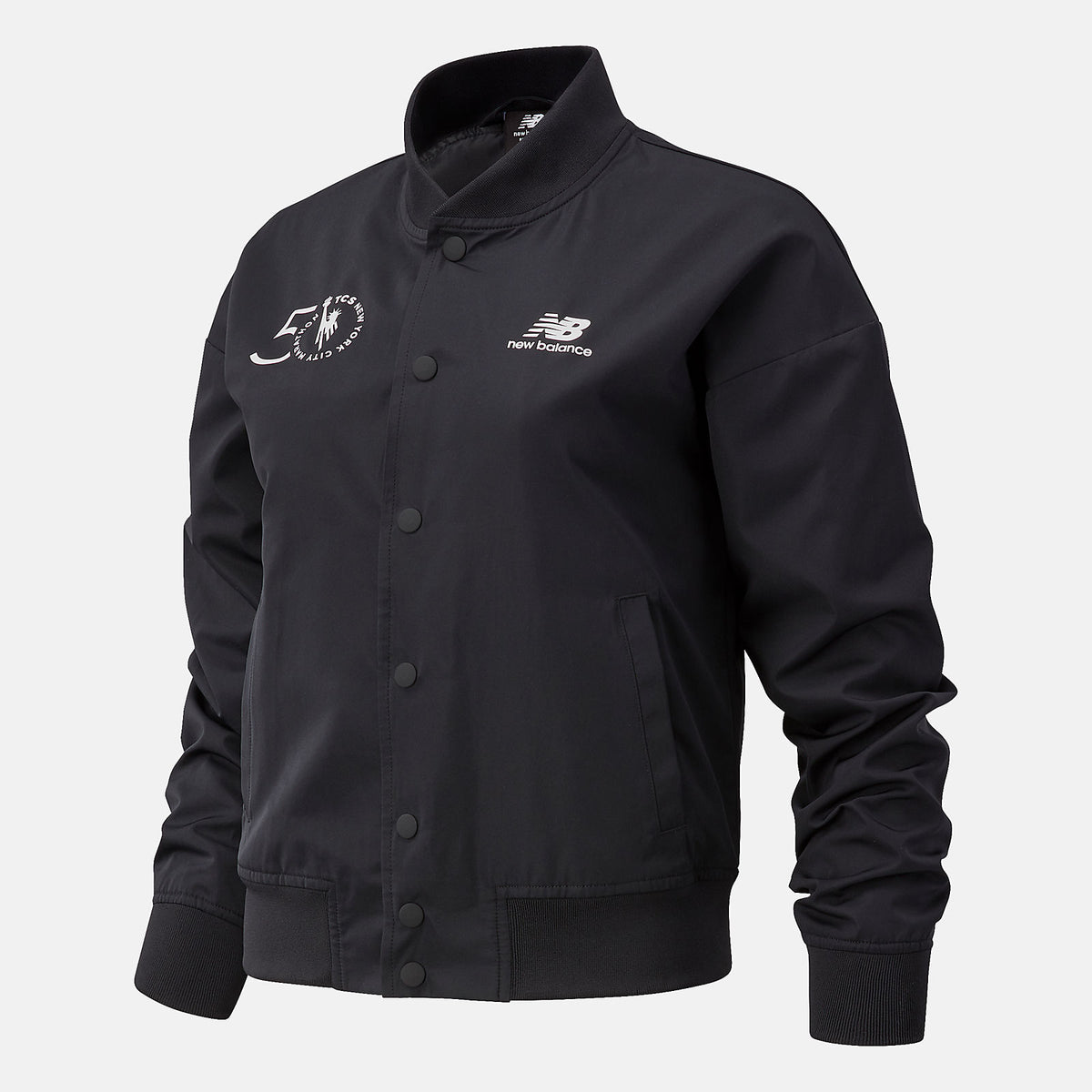 Black NYC Marathon Essentials Core Bomber Jacket New Balance Clothing
