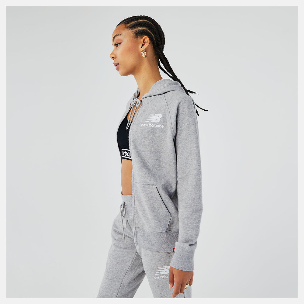Athletic Grey Essentials FZ Hoodie New Balance Clothing