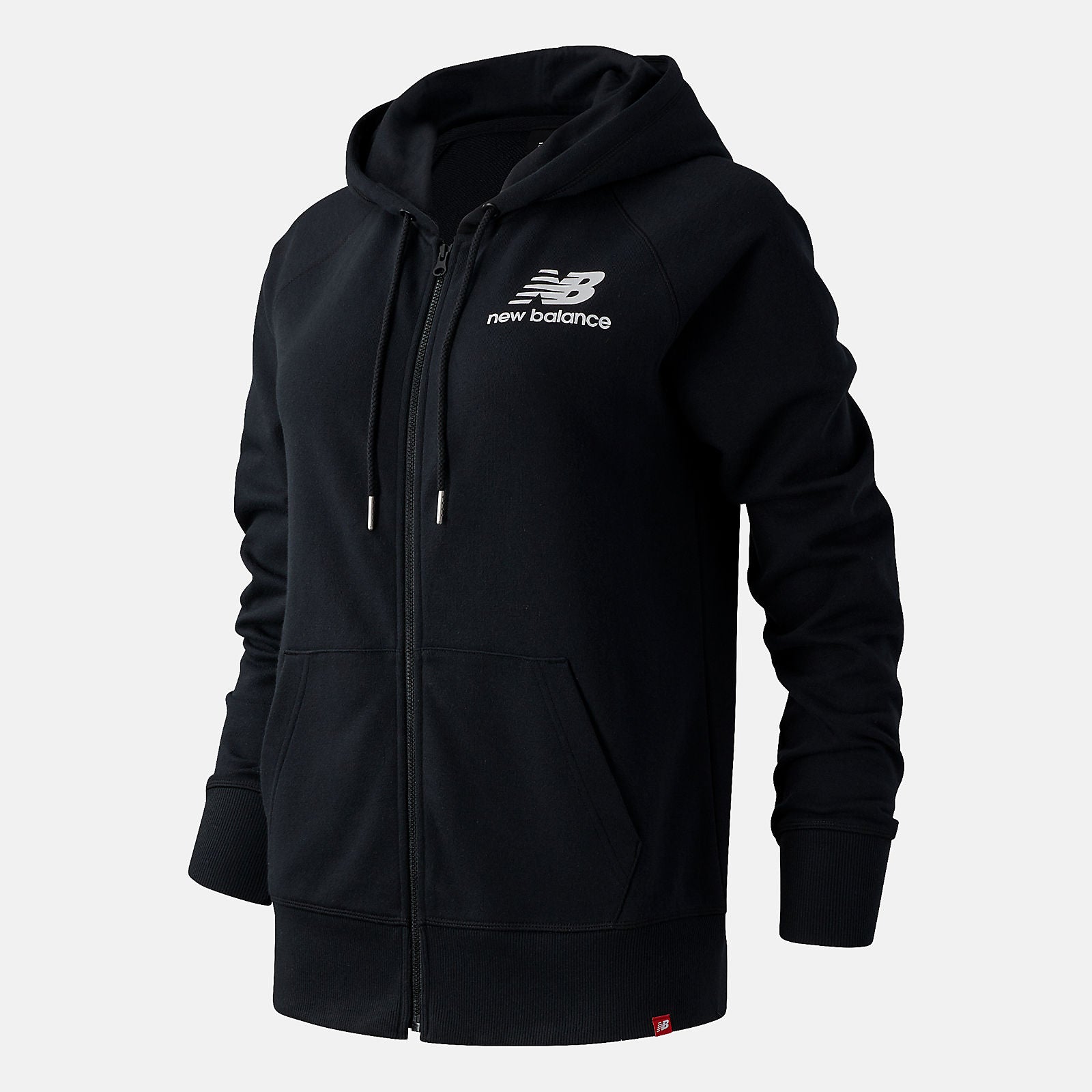 Black Essentials FZ Hoodie New Balance Clothing
