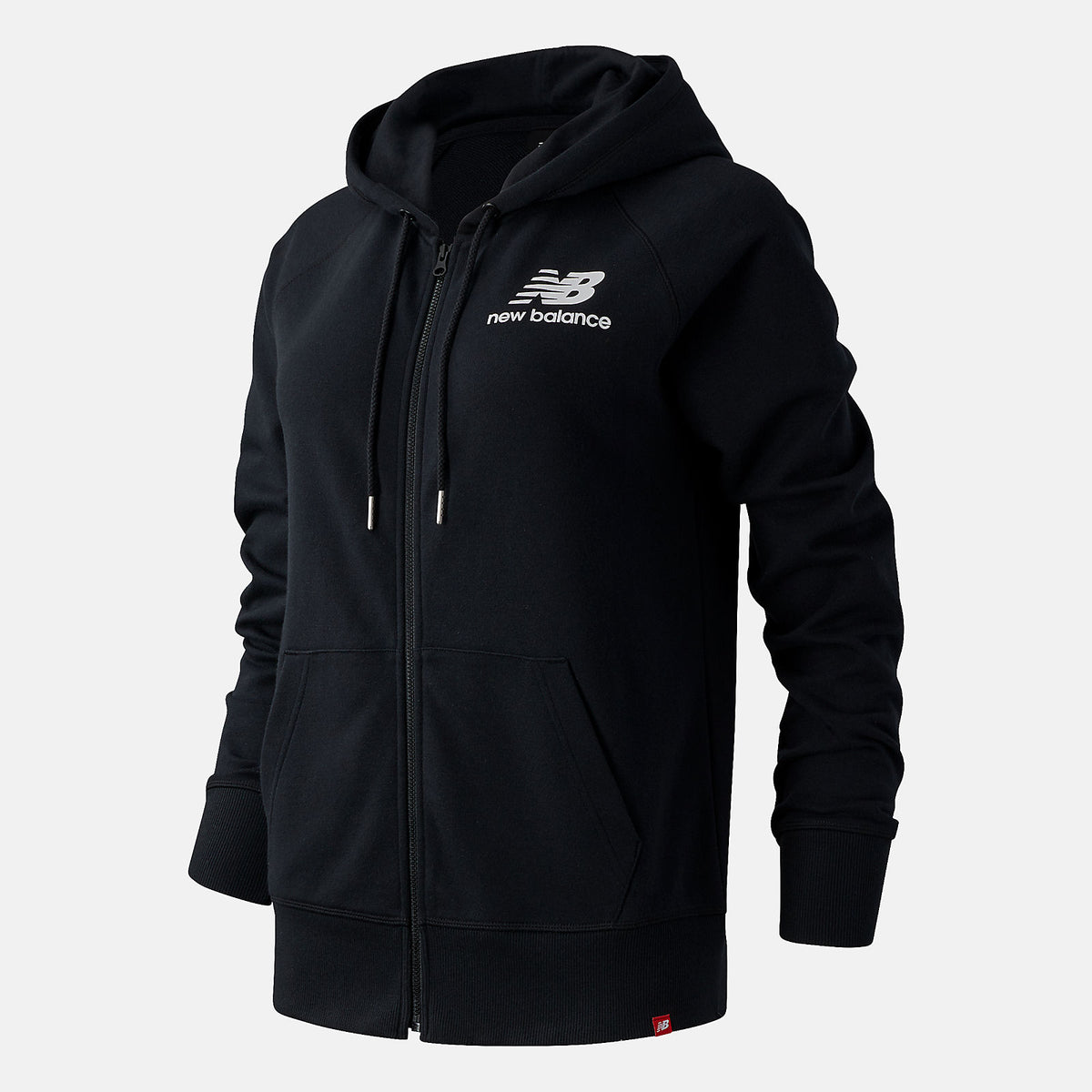 Black Essentials FZ Hoodie New Balance Clothing