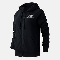 Black Essentials FZ Hoodie New Balance Clothing