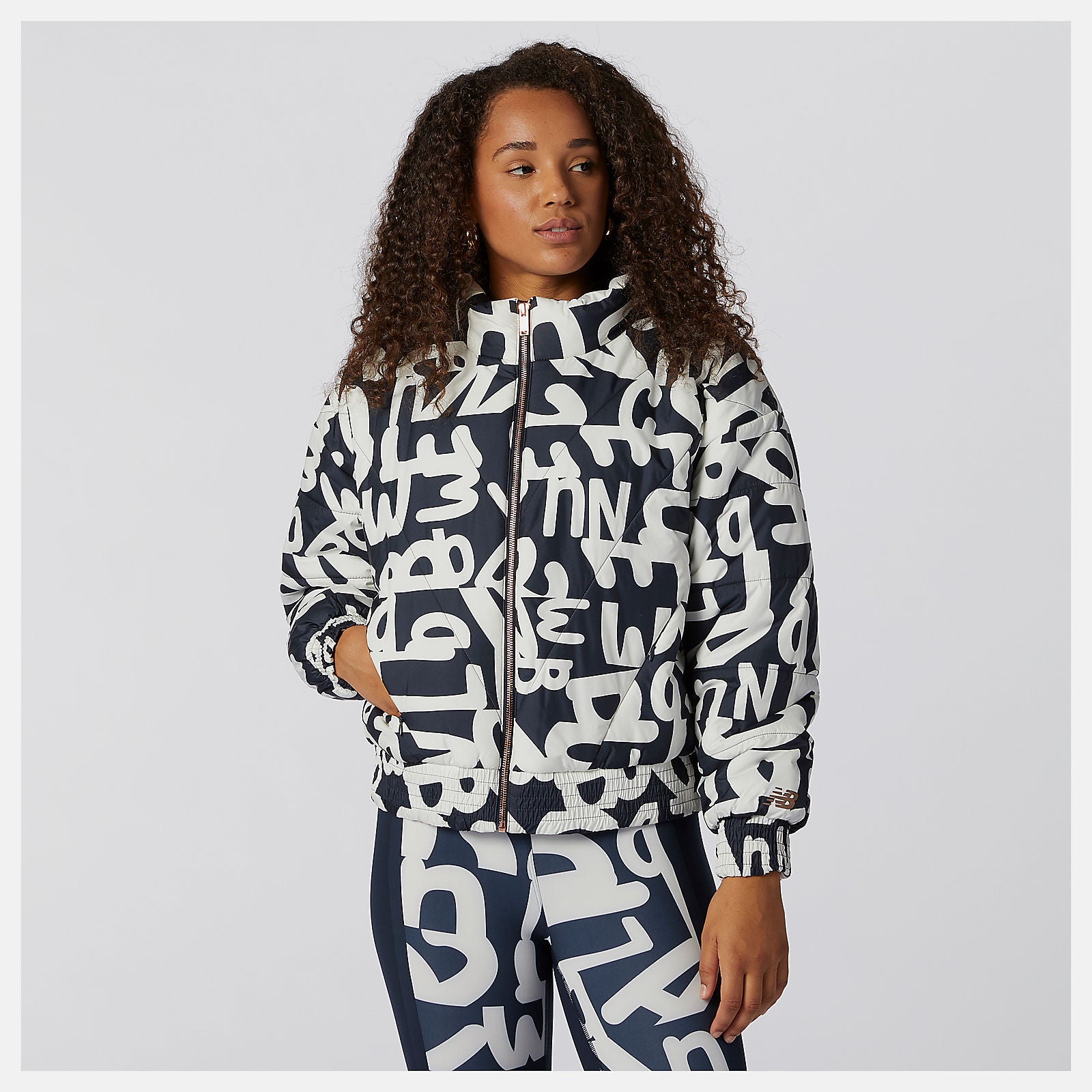 Eclipse Determination Packable Printed Quilted Jacket New Balance Clothing