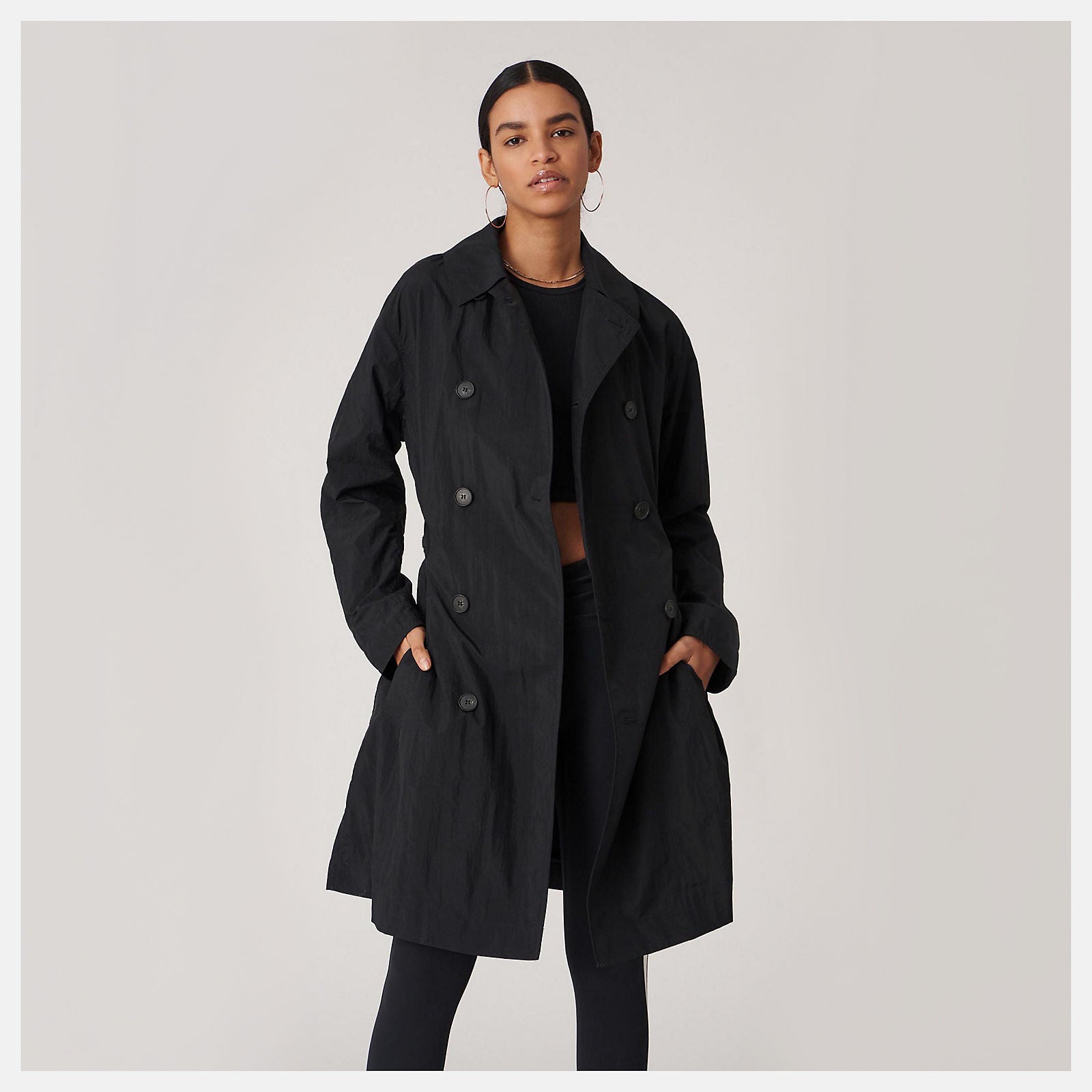Black Bandier Tech Trench New Balance Clothing