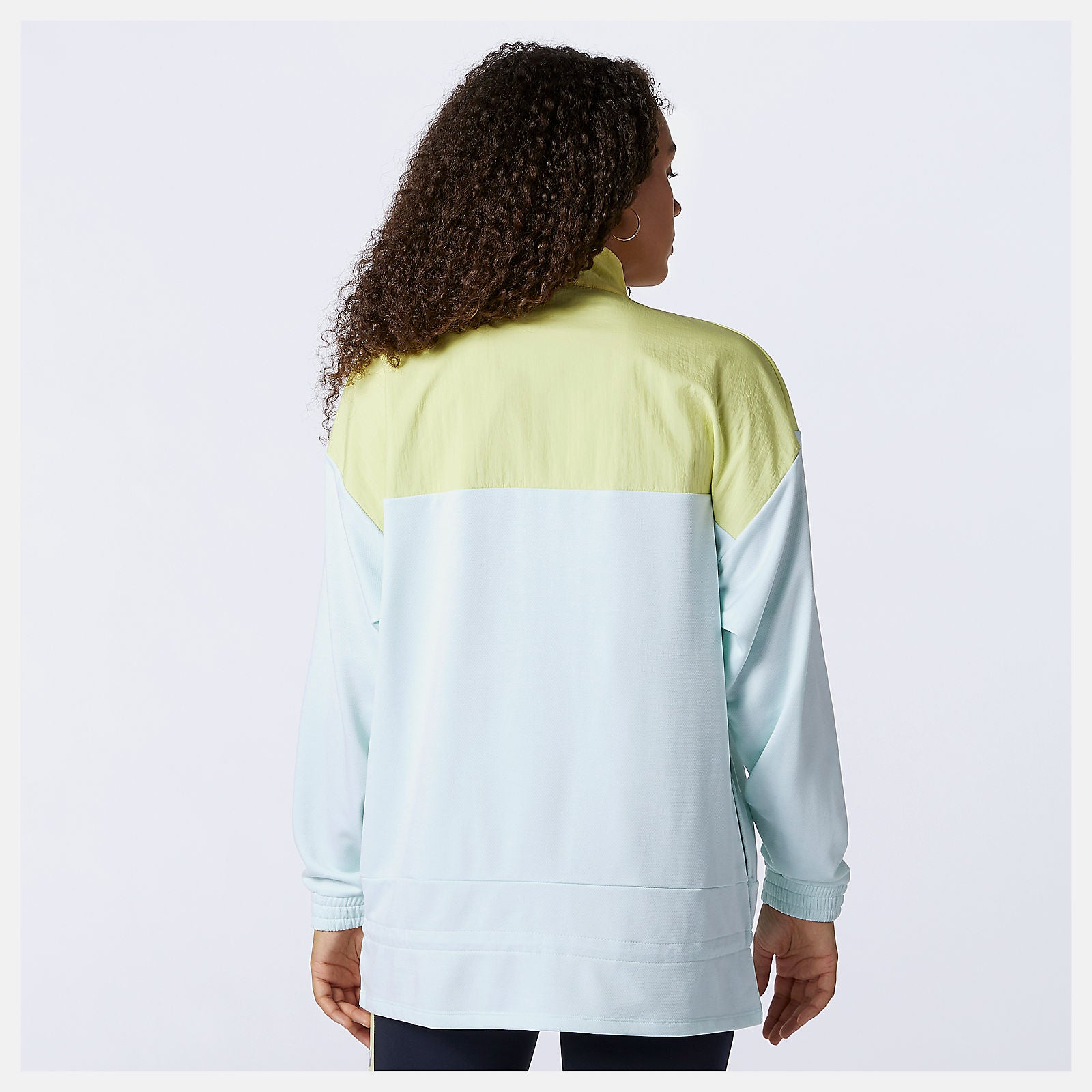 White/Jade Achiever Mix Media Jacket New Balance Clothing