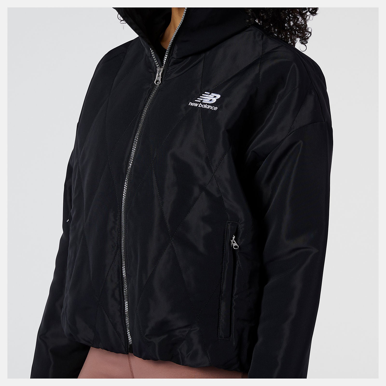 Black NB Athletics Argyle Quilted Jacket New Balance Clothing