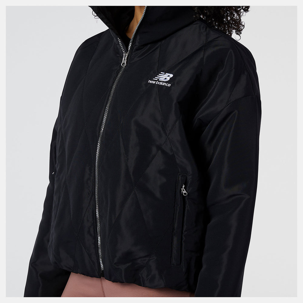 Black NB Athletics Argyle Quilted Jacket New Balance Clothing