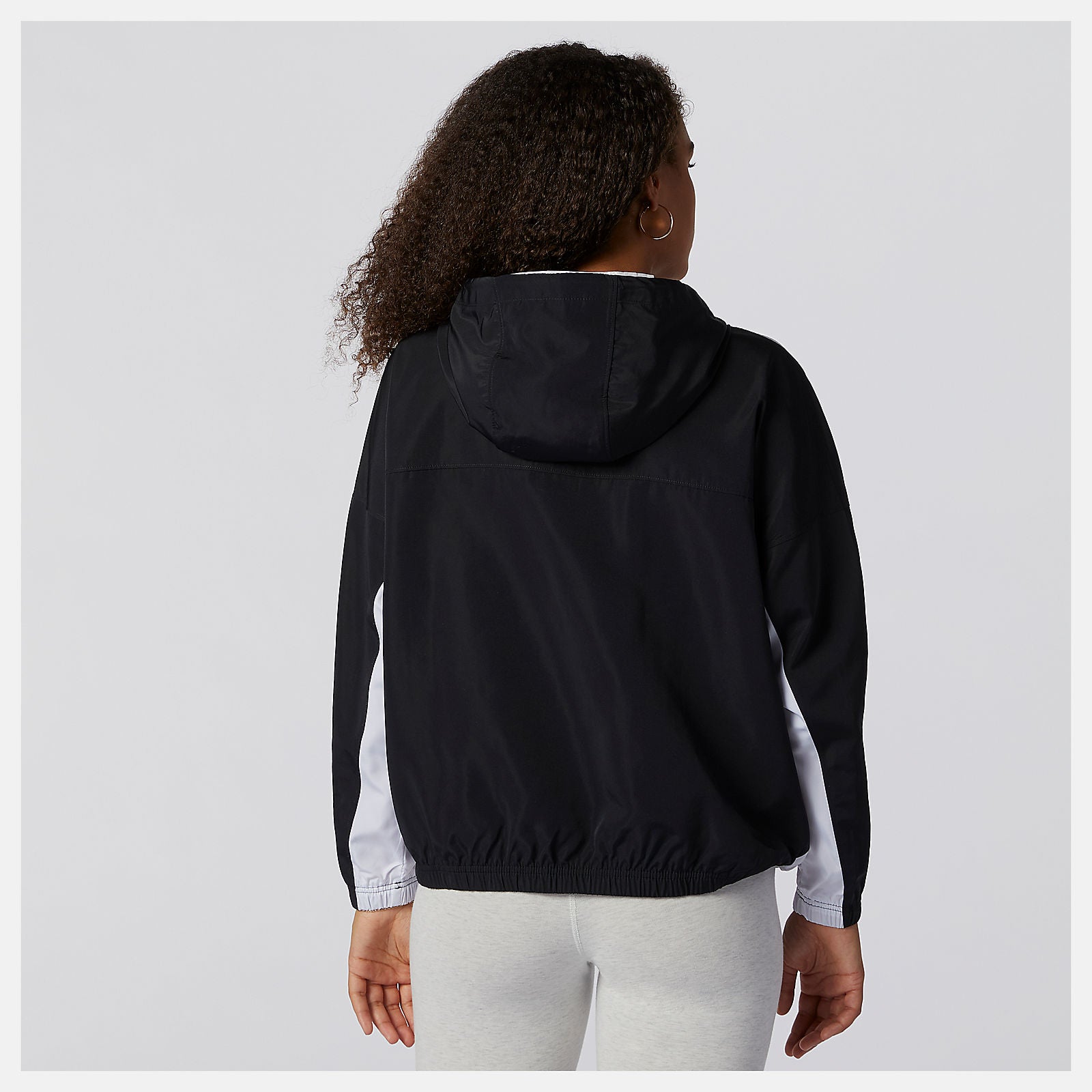 Black NB Essentials Windbreaker Anorak Jacket New Balance Clothing