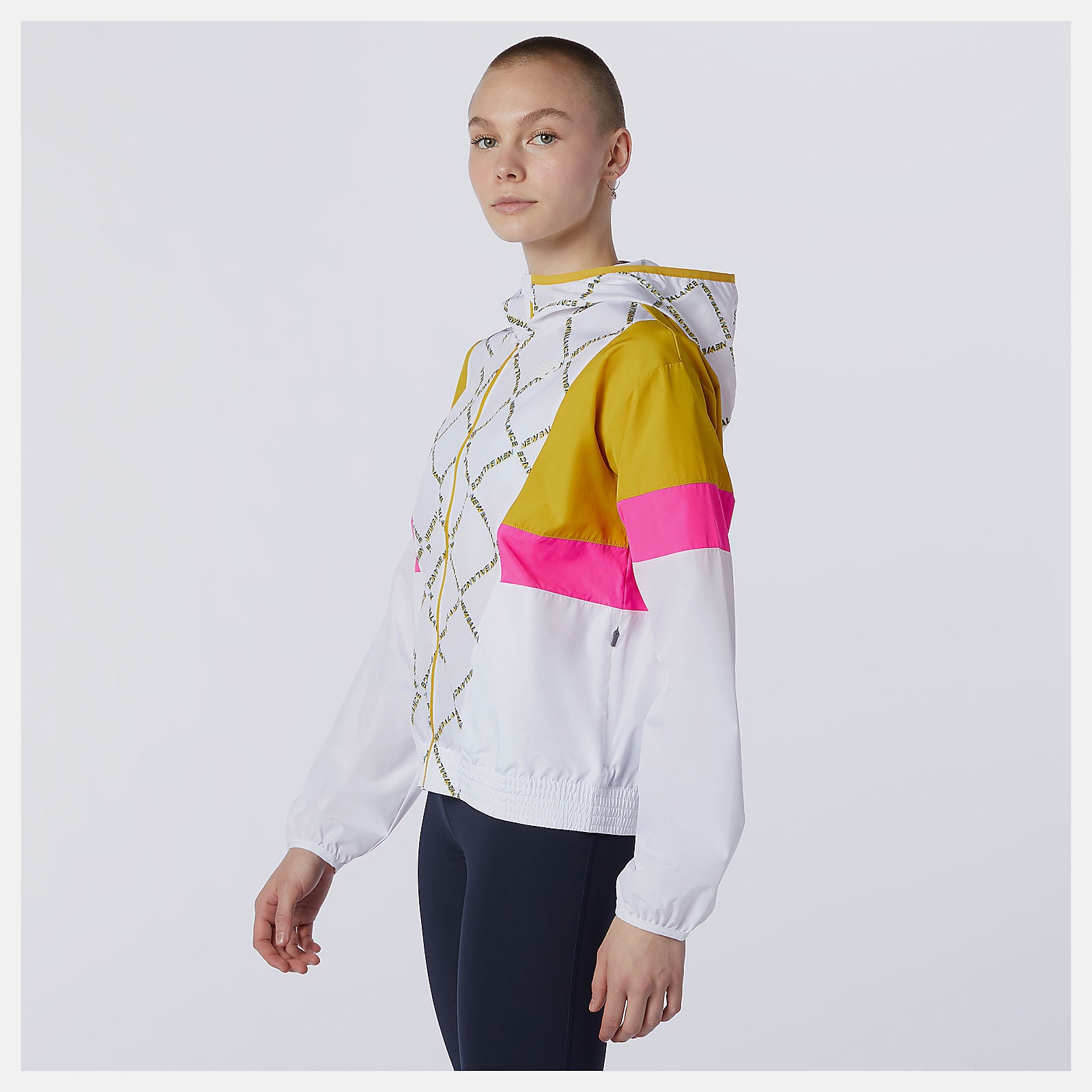 Gold Printed Fast Flight Jacket New Balance Clothing