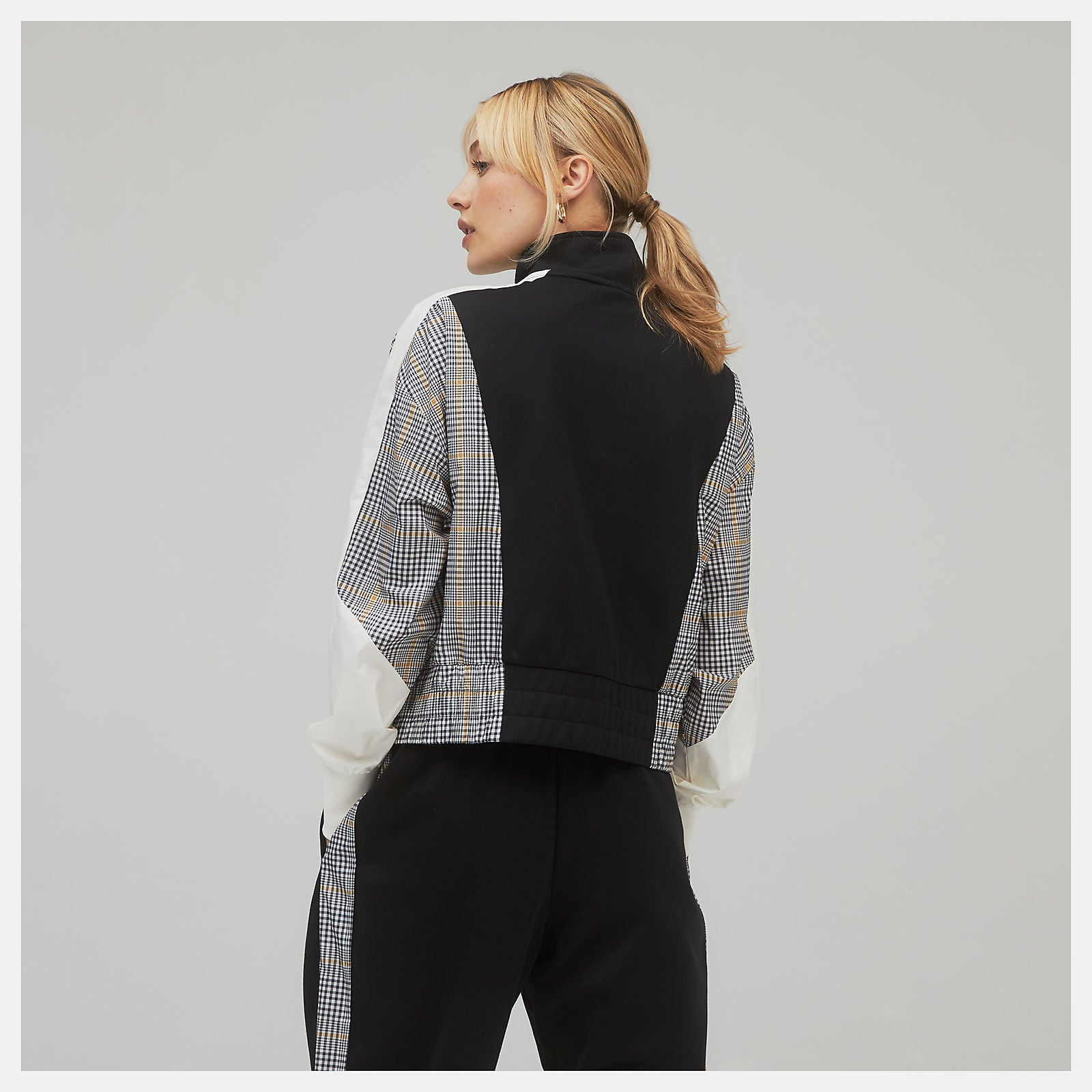 Black NB Athletics Higher Learning Stripe Track Jacket New Balance Clothing