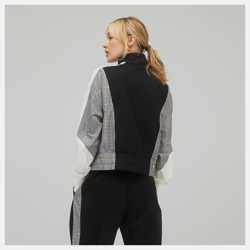 Black NB Athletics Higher Learning Stripe Track Jacket New Balance Clothing