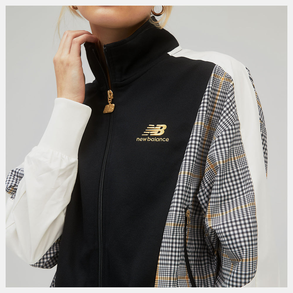 Black NB Athletics Higher Learning Stripe Track Jacket New Balance Clothing