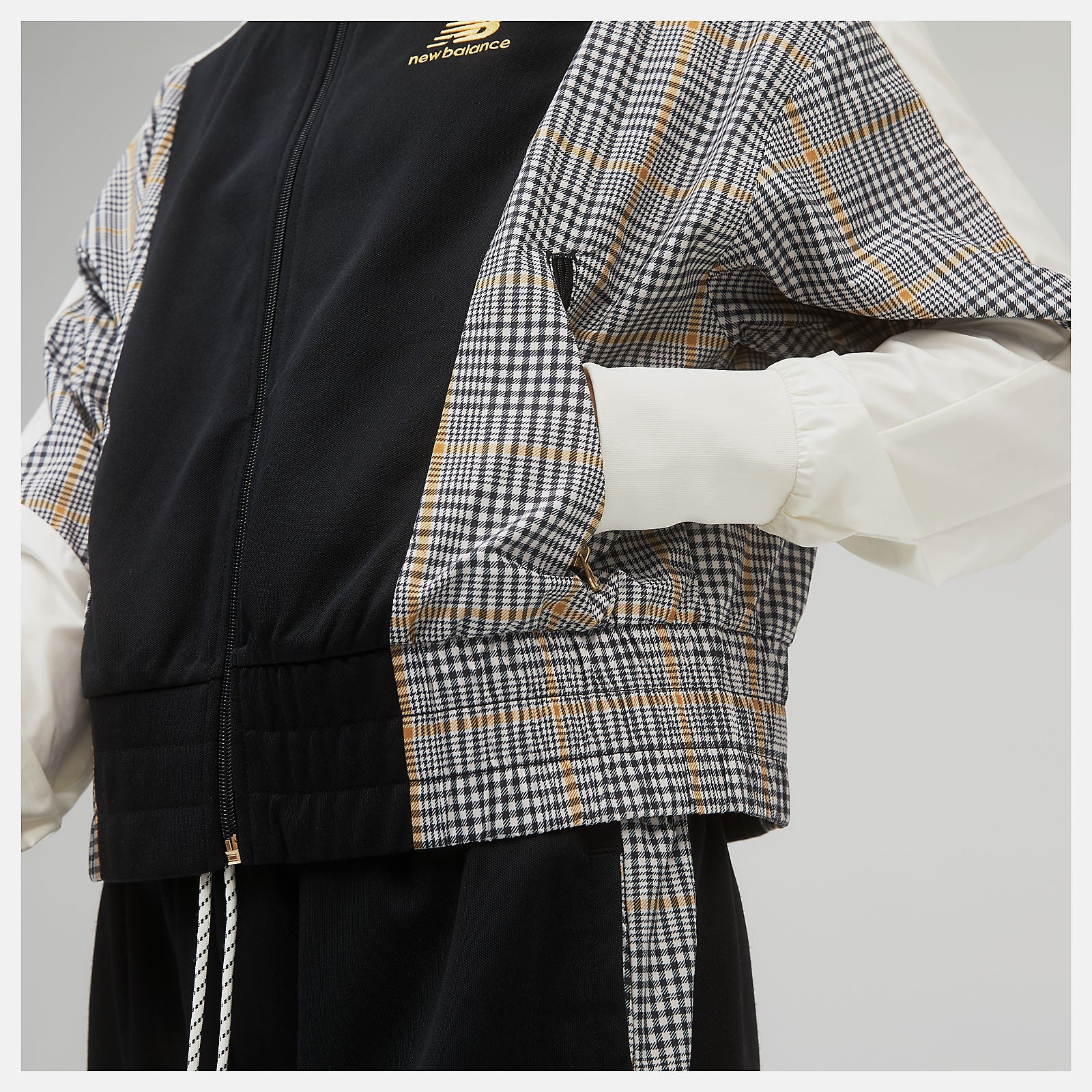 Black NB Athletics Higher Learning Stripe Track Jacket New Balance Clothing