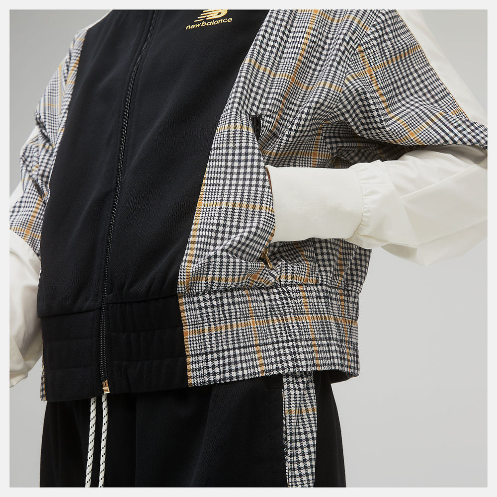 Black NB Athletics Higher Learning Stripe Track Jacket New Balance Clothing