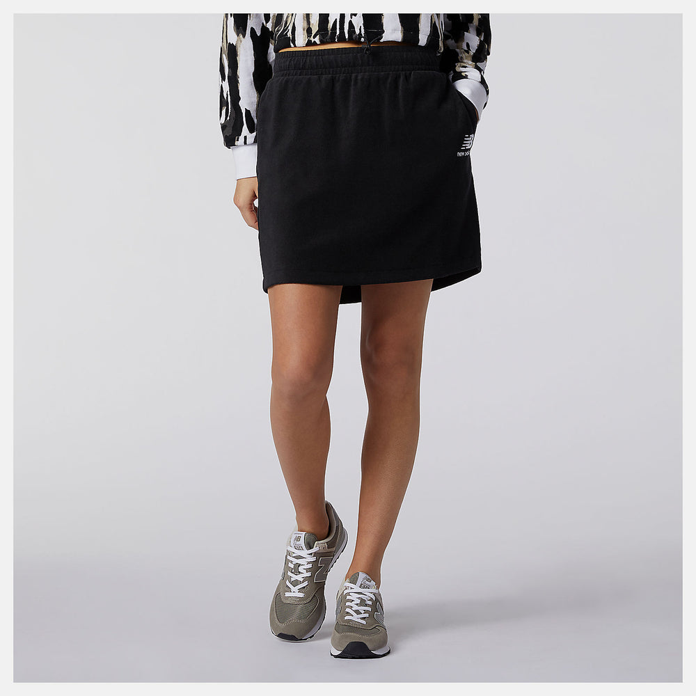 Black NB Athletics Collide Terry Skirt New Balance Clothing