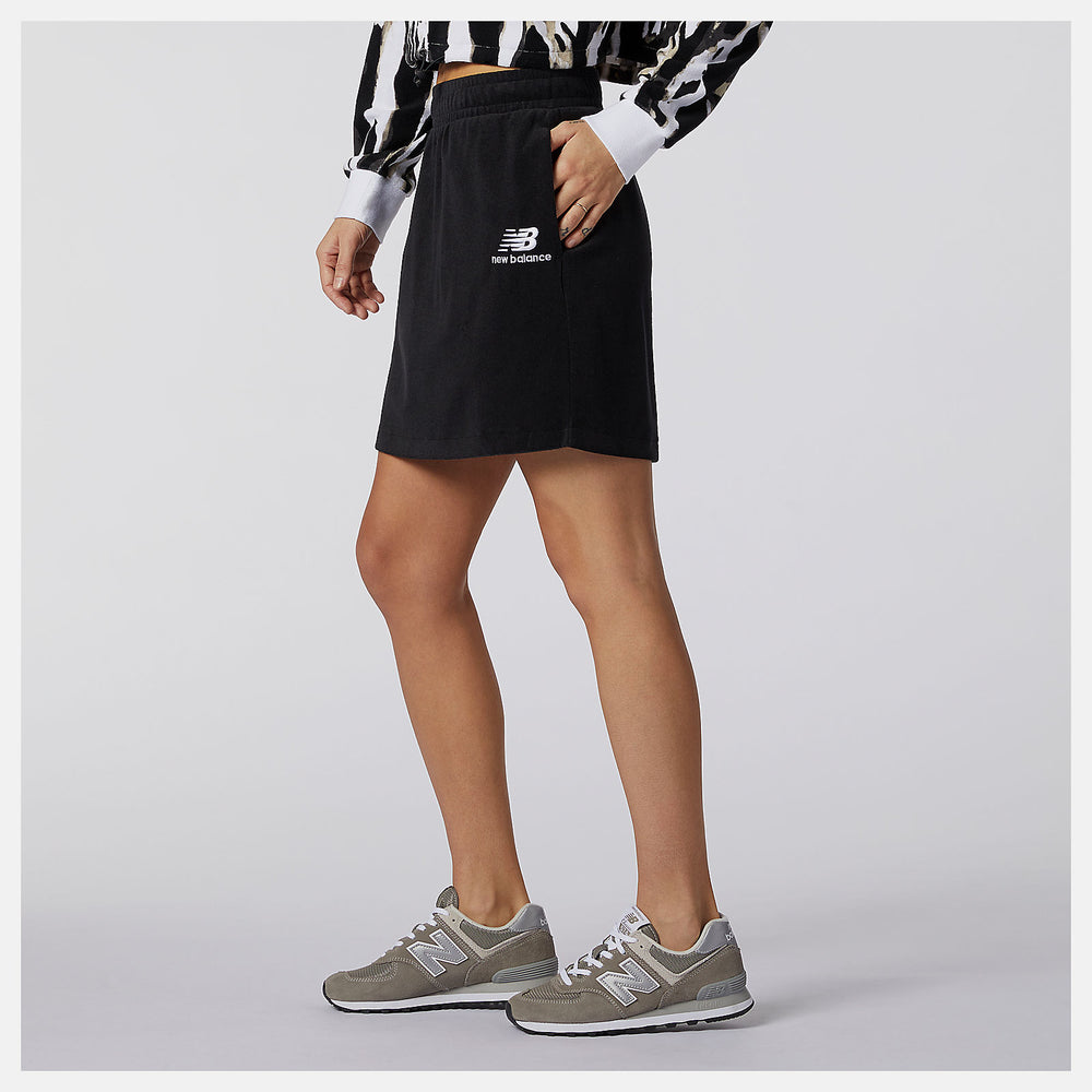 Black NB Athletics Collide Terry Skirt New Balance Clothing