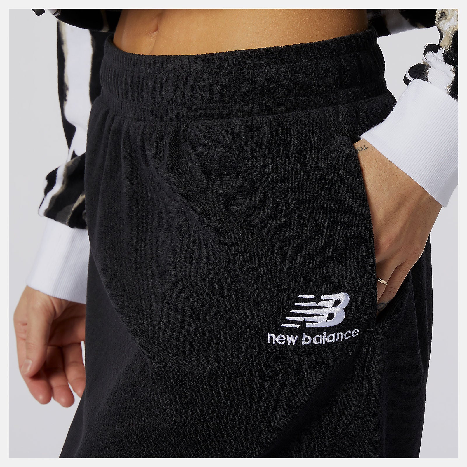 Black NB Athletics Collide Terry Skirt New Balance Clothing