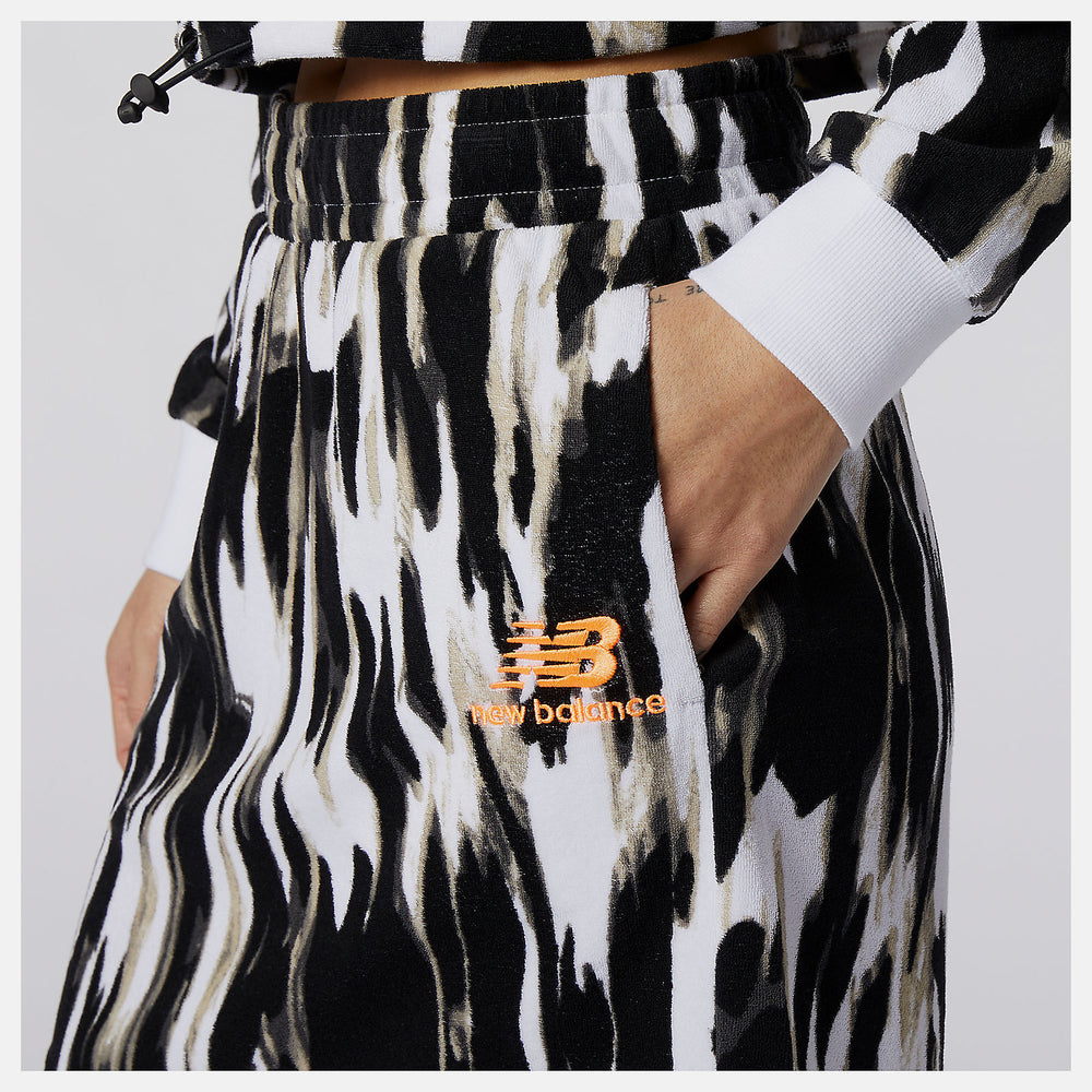 White NB Athletics Collide Printed Terry Skirt New Balance Clothing