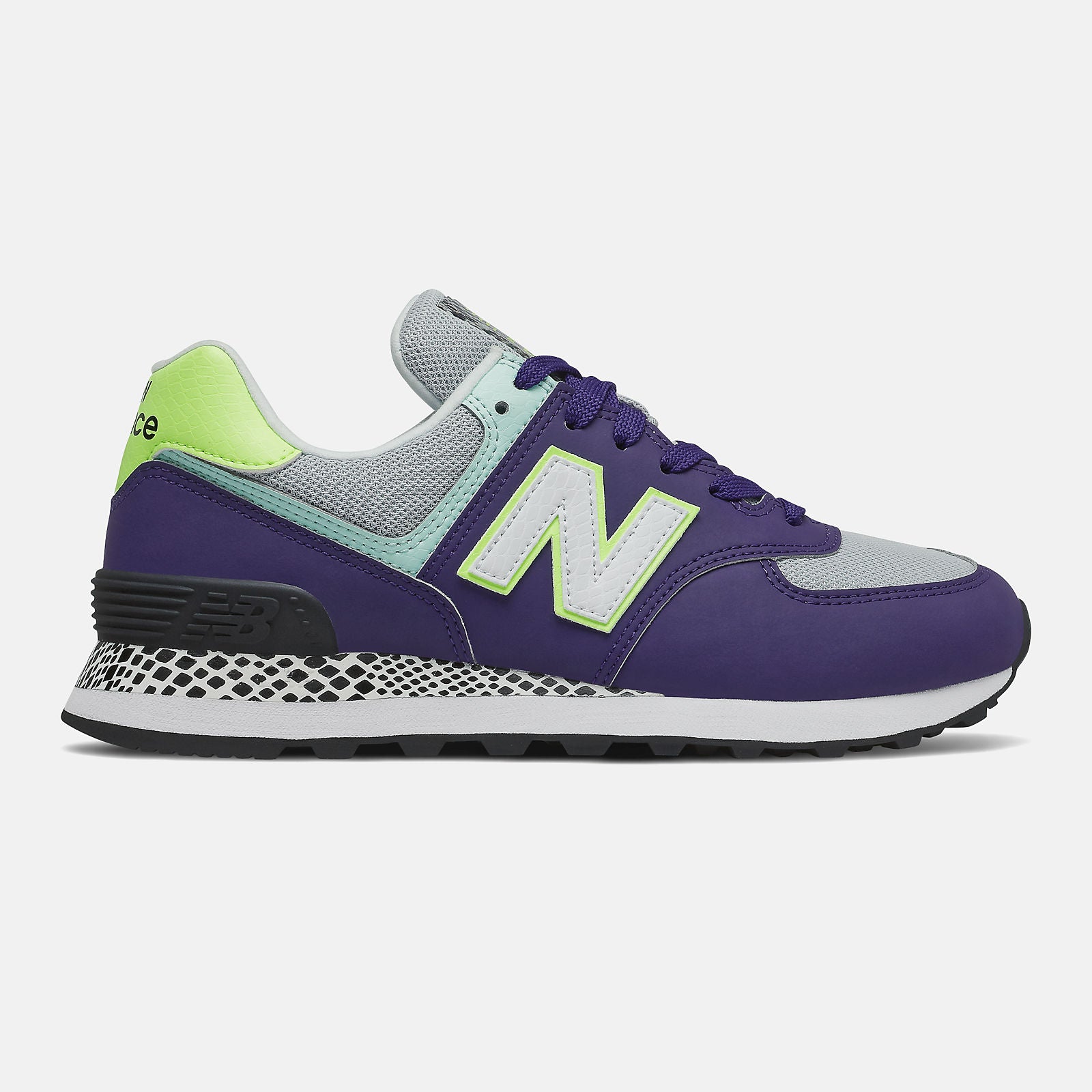Virtual Violet/Bleached Lime Glo 574 New Balance Shoes