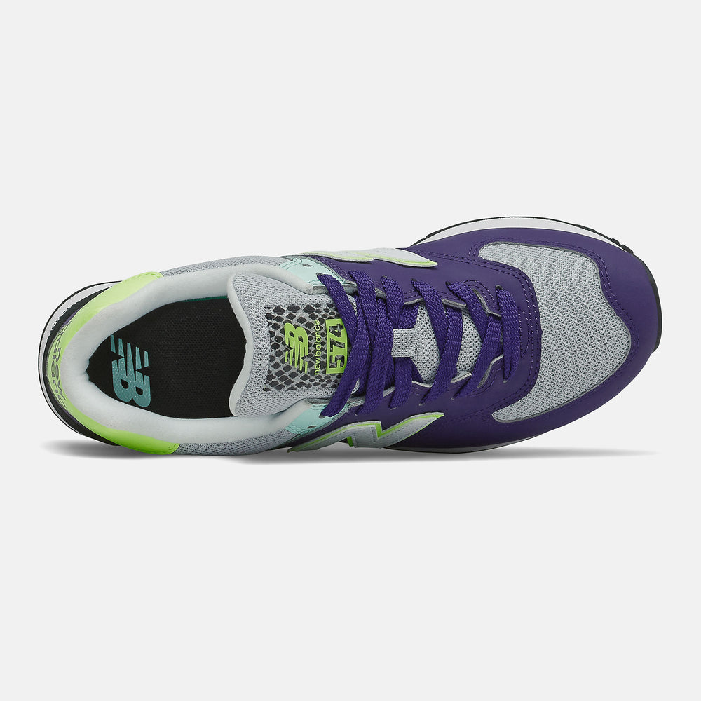 Virtual Violet/Bleached Lime Glo 574 New Balance Shoes