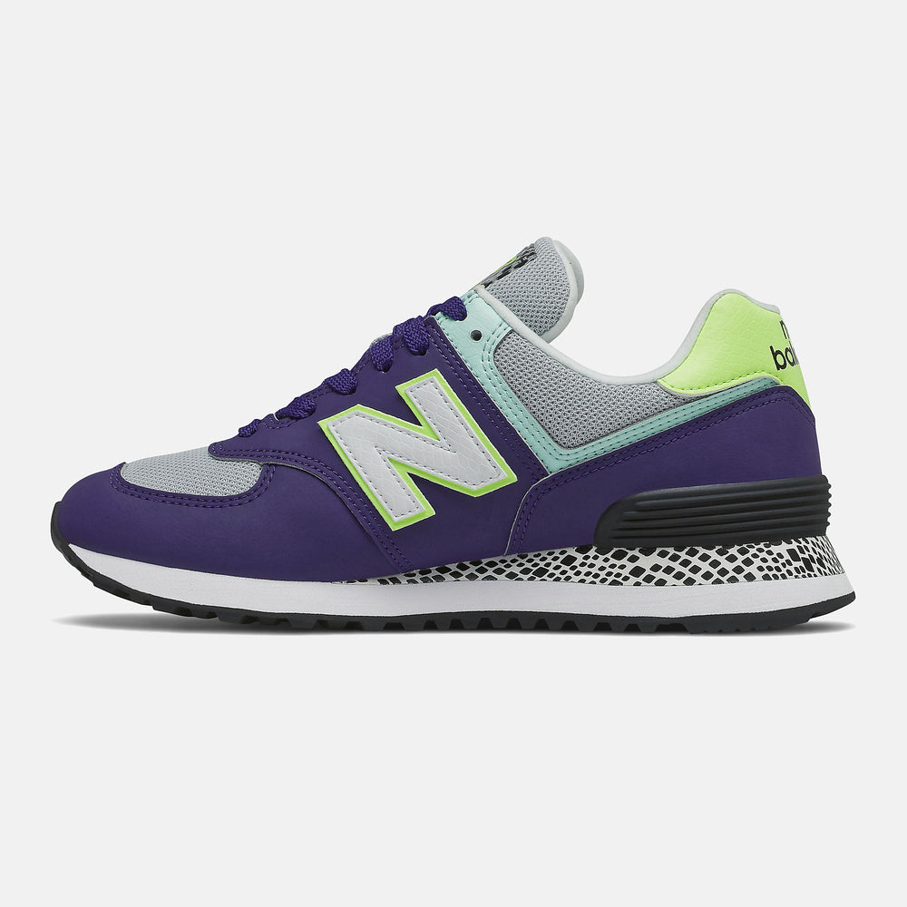 Virtual Violet/Bleached Lime Glo 574 New Balance Shoes