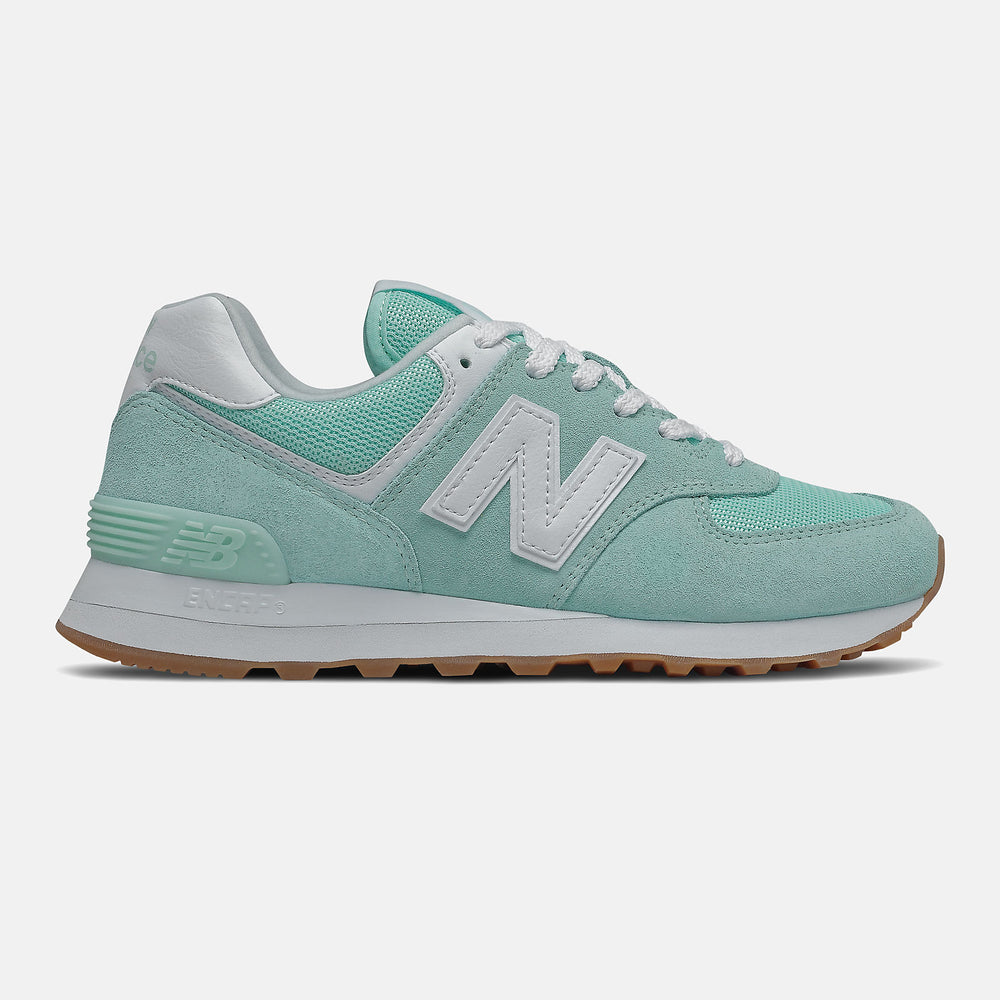 White Mint/White 574 New Balance Shoes