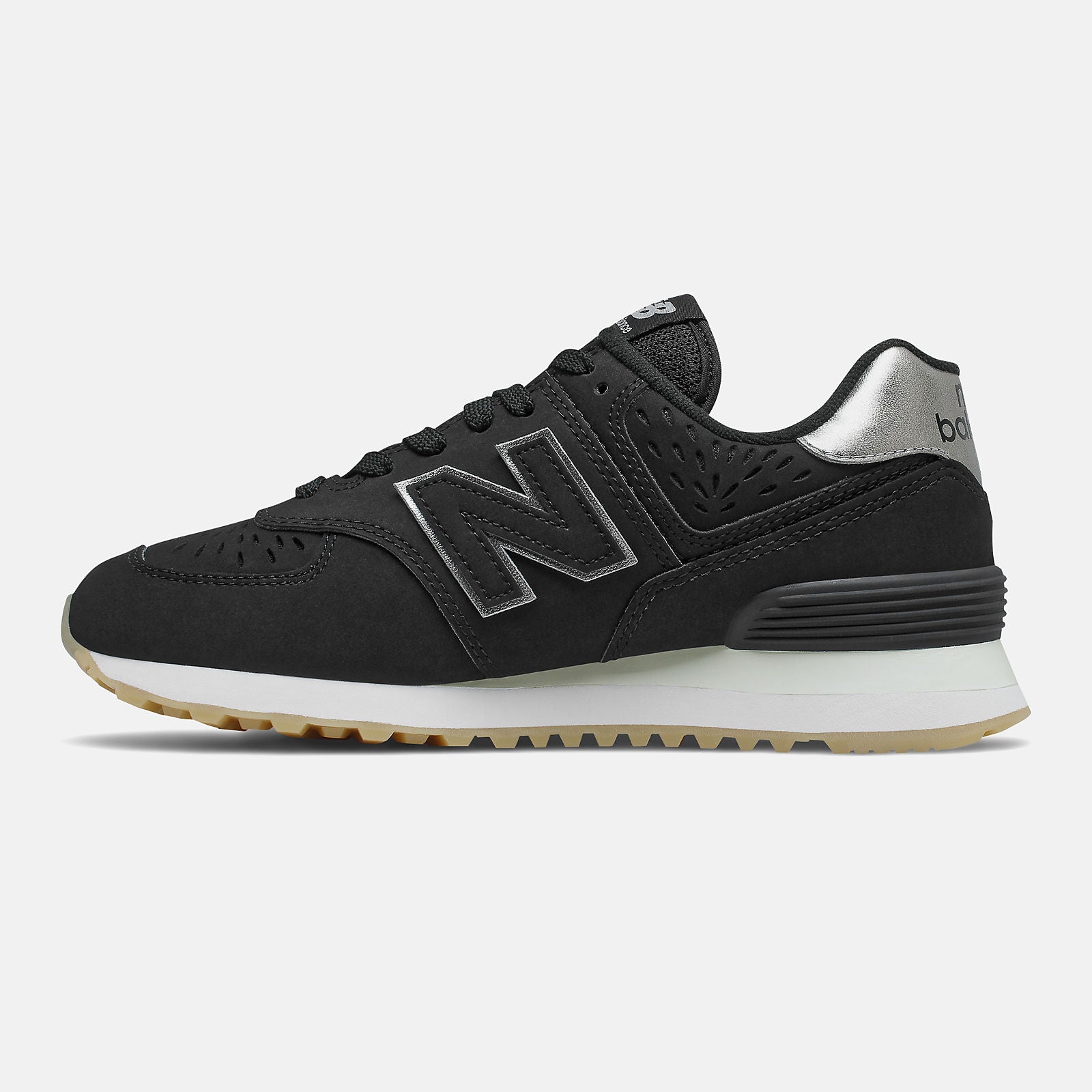 Black/Dark Silver Metallic 574 New Balance Shoes