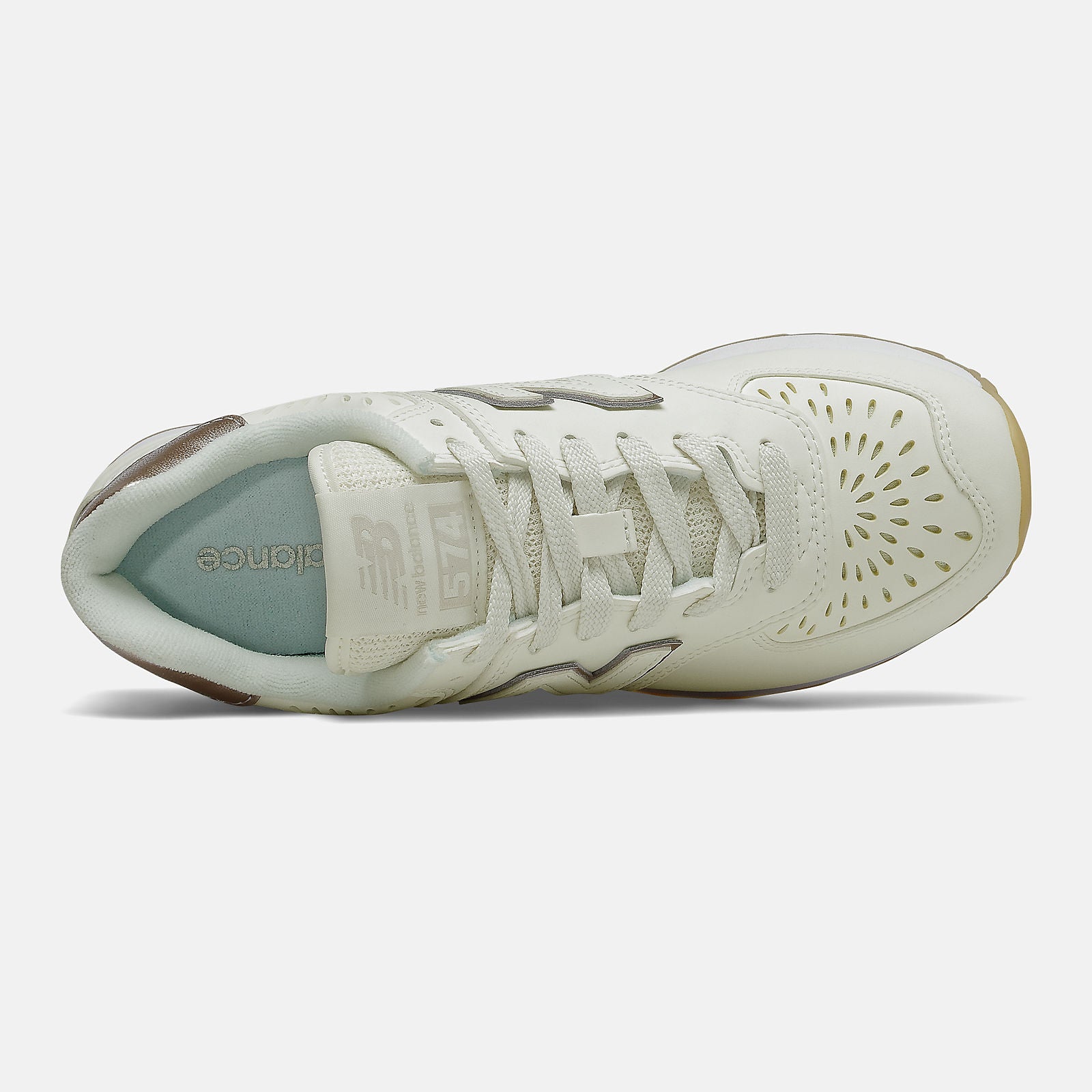 Sea Salt/Light Gold Metallic 574 New Balance Shoes