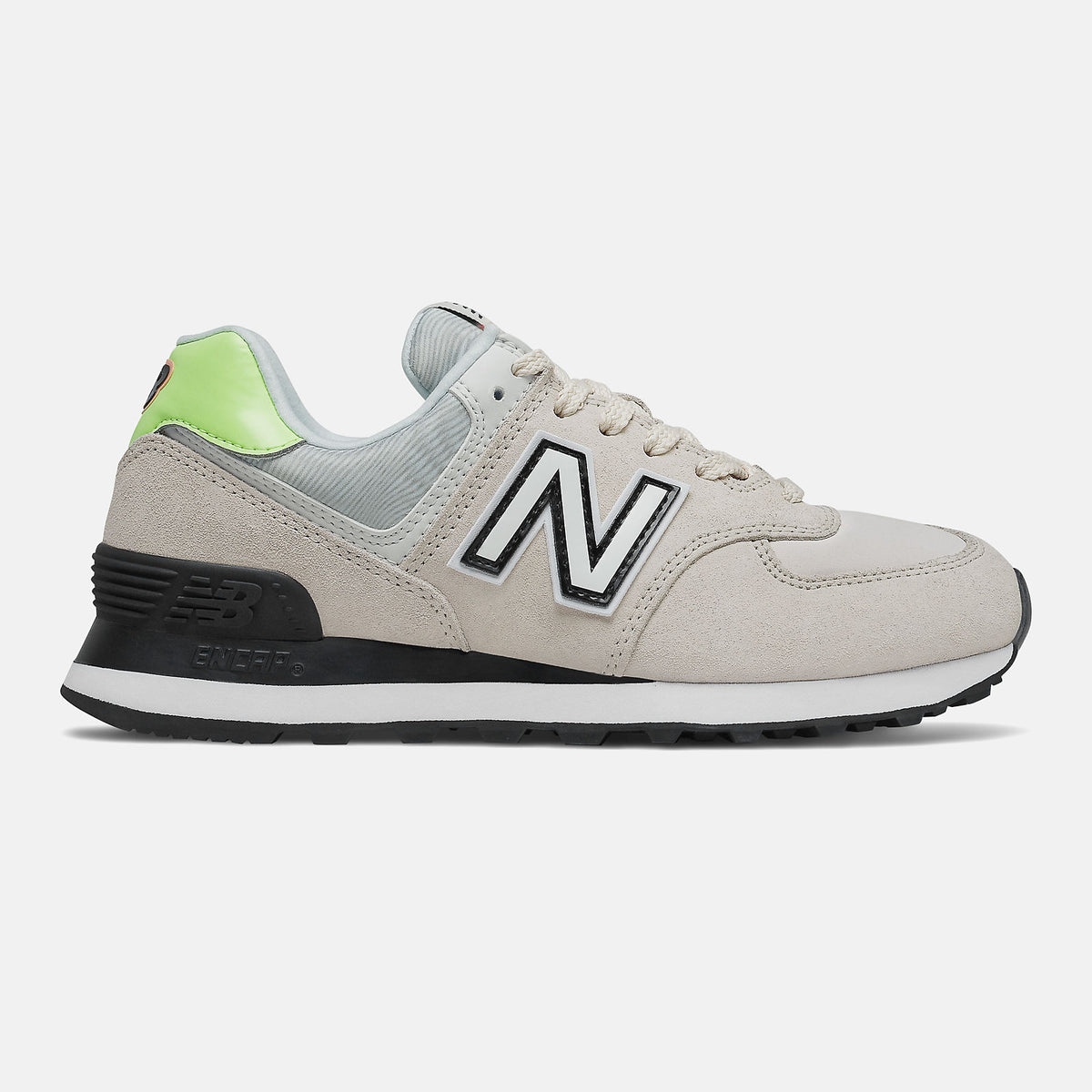 Raw Silk/Bleached Lime Glo 574 New Balance Shoes