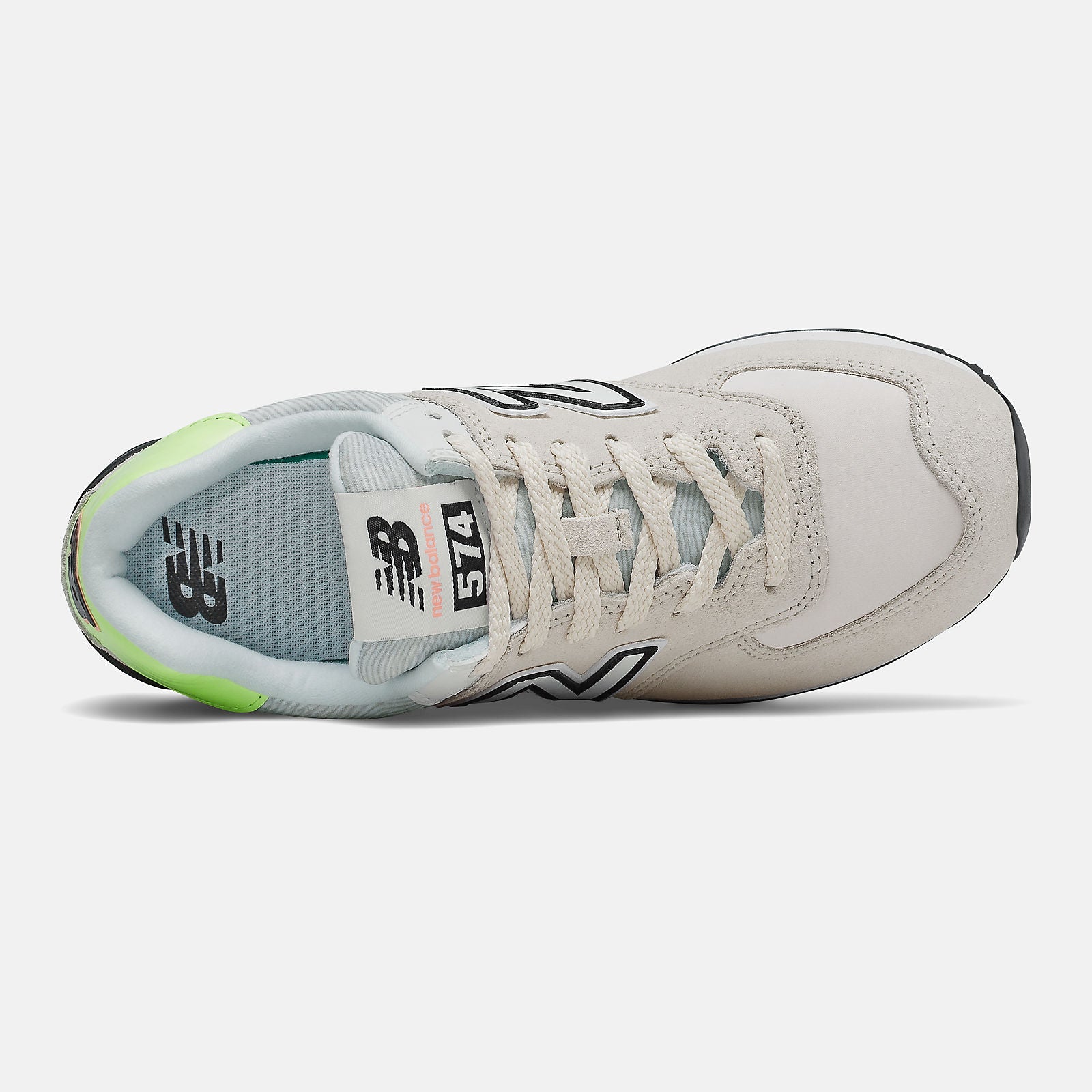 Raw Silk/Bleached Lime Glo 574 New Balance Shoes