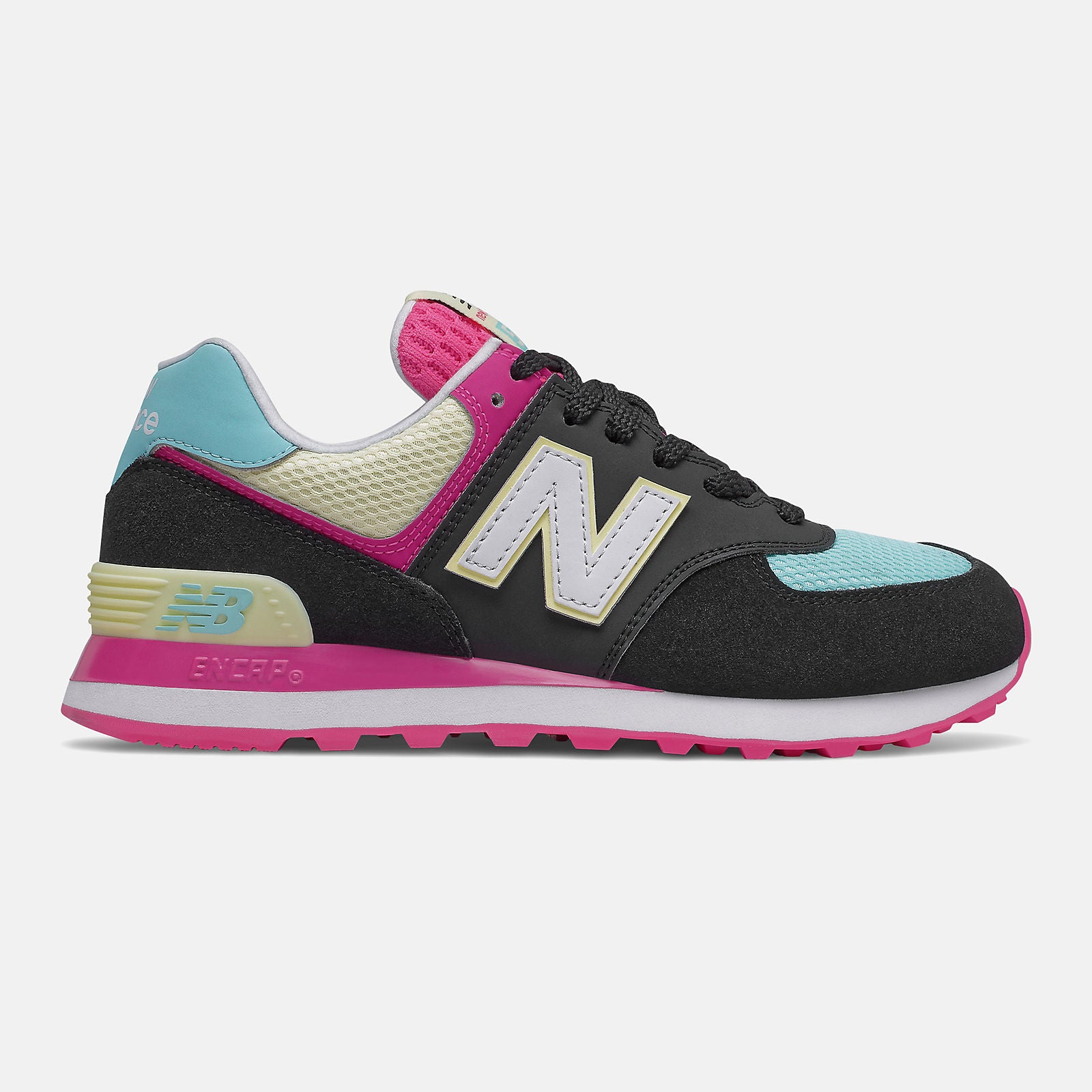 Black/Pink Glo 574 New Balance Shoes