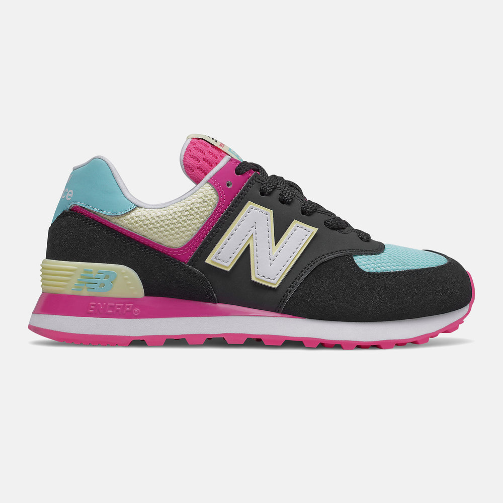 Black/Pink Glo 574 New Balance Shoes