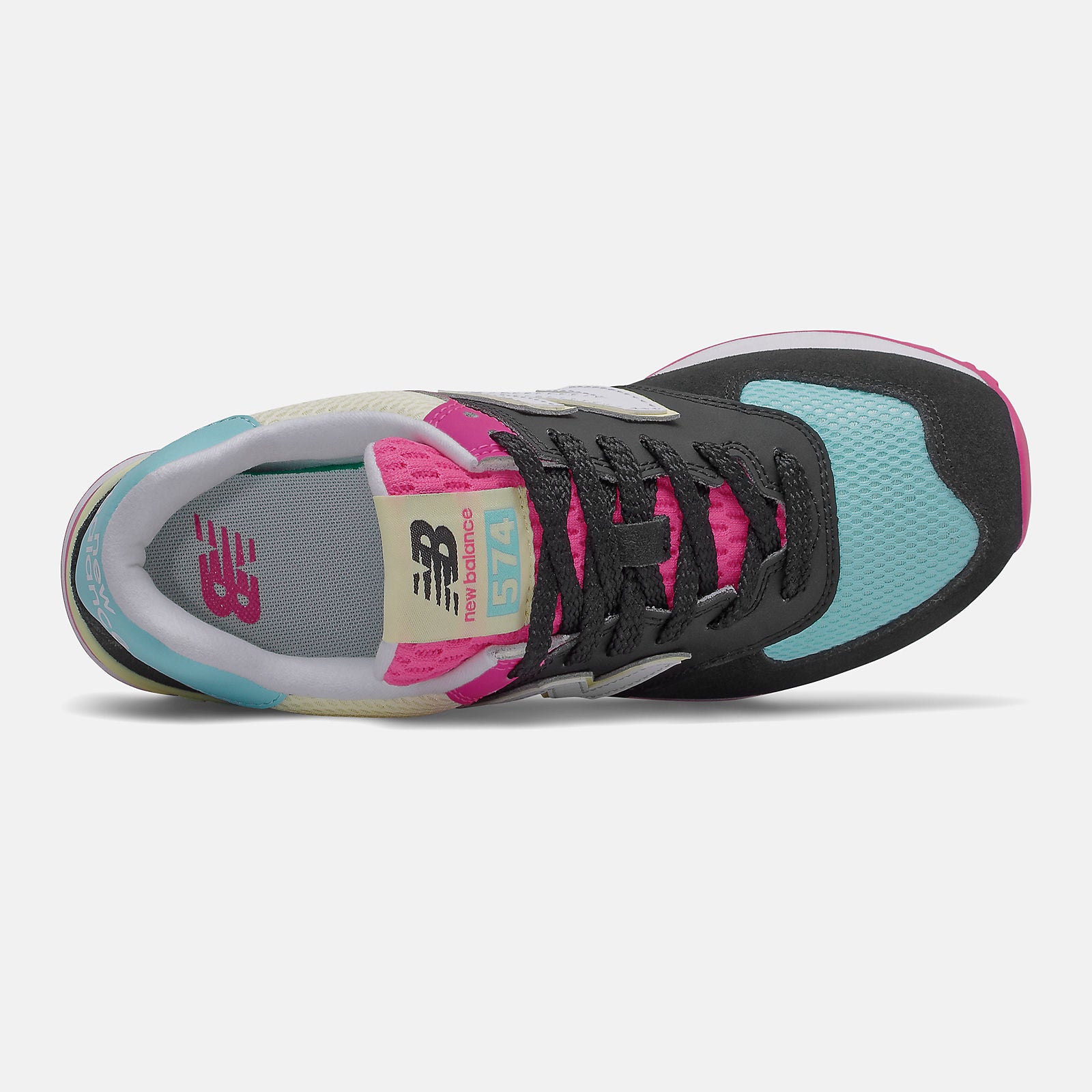 Black/Pink Glo 574 New Balance Shoes