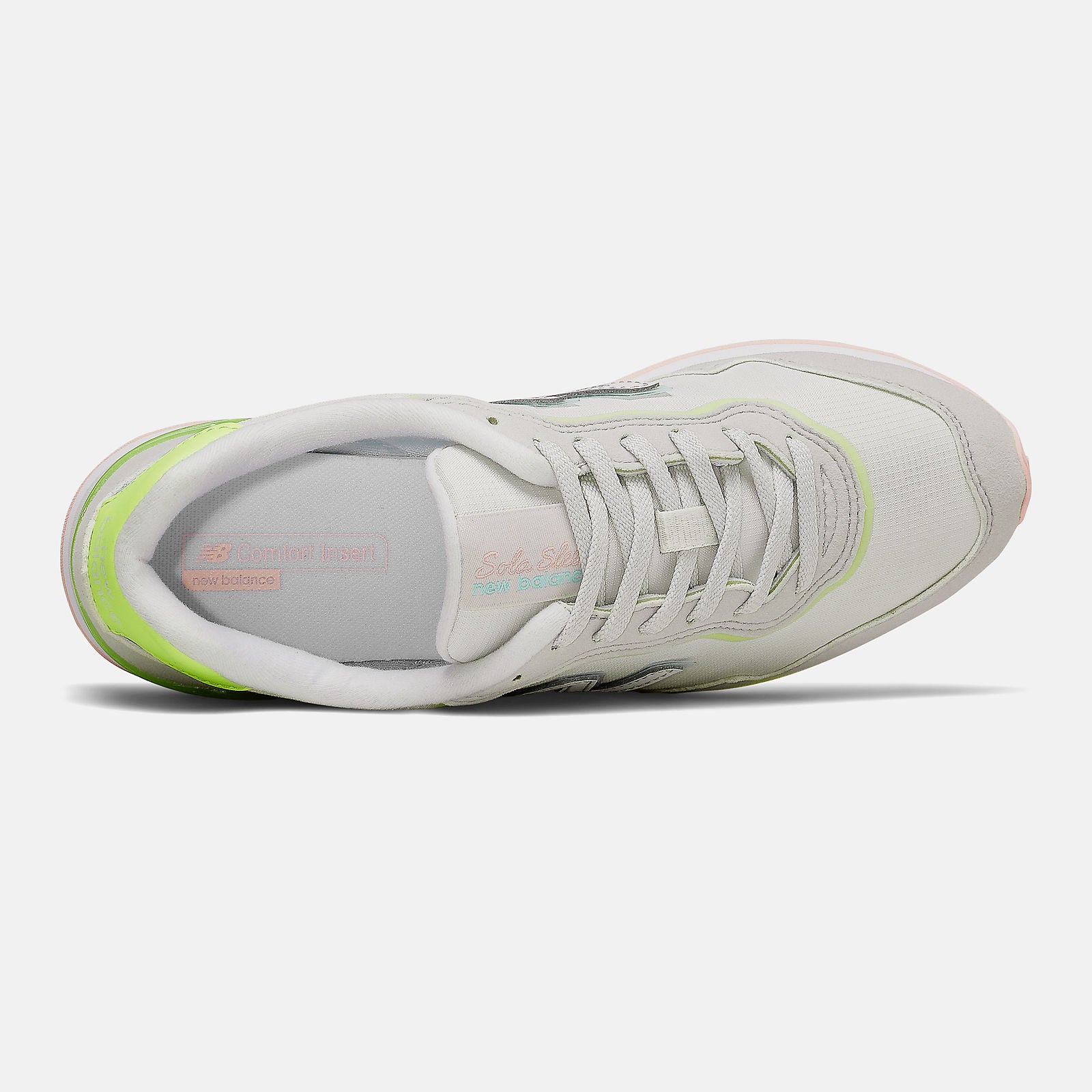 Nimbus Cloud/Bleached Lime Glo Sola Sleek New Balance Shoes