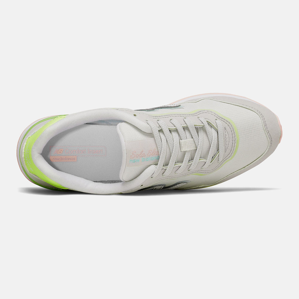 Nimbus Cloud/Bleached Lime Glo Sola Sleek New Balance Shoes