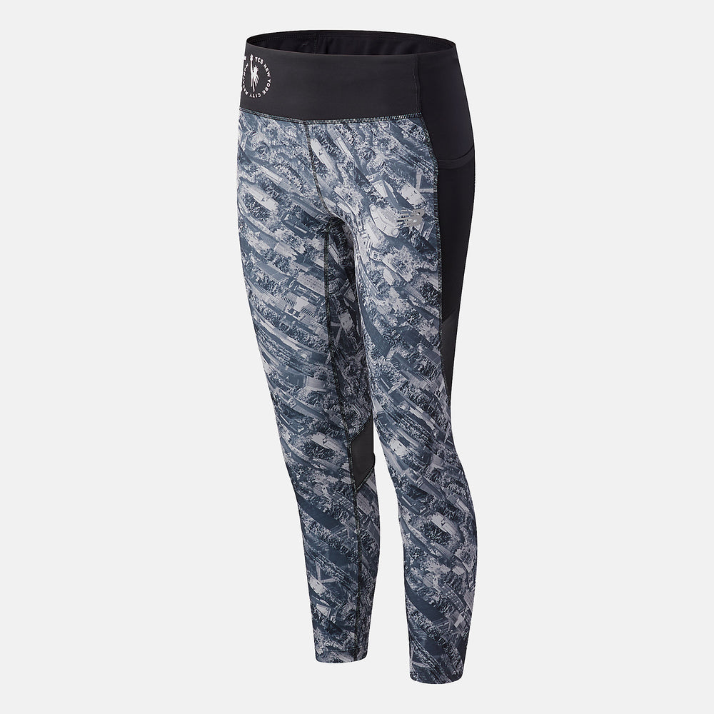 Light Aluminum NYC Marathon Printed Impact Run Crop New Balance Clothing
