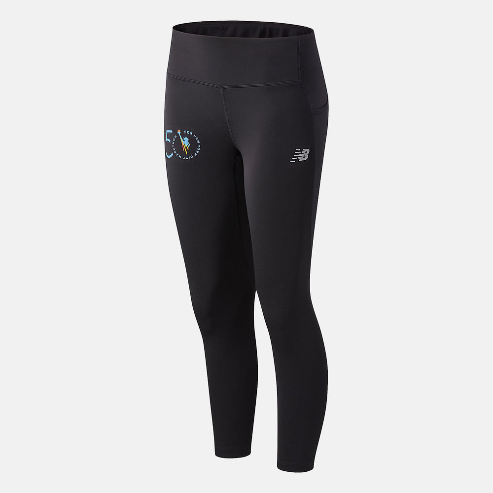 Black NYC Marathon Impact Run Crop Without Mesh New Balance Clothing