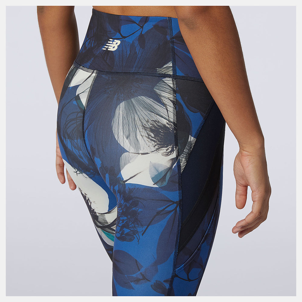 Blue Transform 7/8 NBSleek Printed Tight New Balance Clothing