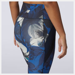 Blue Transform 7/8 NBSleek Printed Tight New Balance Clothing