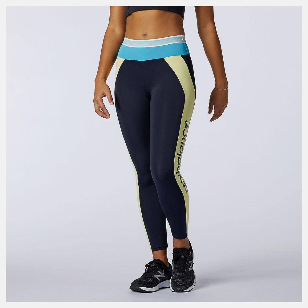 Yellow Achiever Remix High Rise 7/8 Tight New Balance Clothing