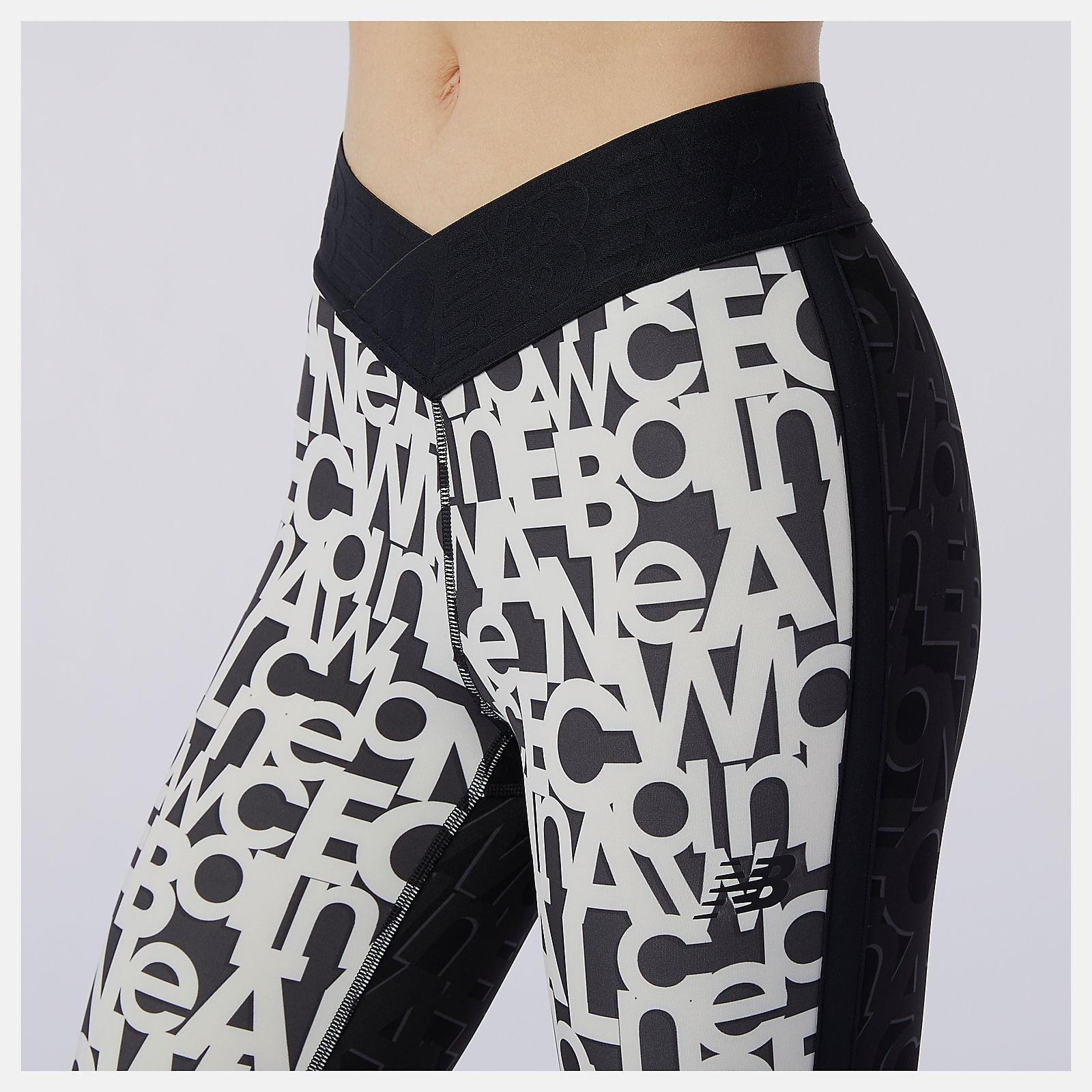 White Relentless Printed High Rise 7/8 Tight New Balance Clothing