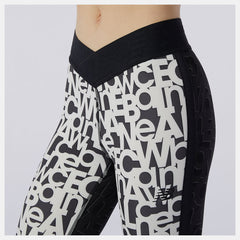 White Relentless Printed High Rise 7/8 Tight New Balance Clothing